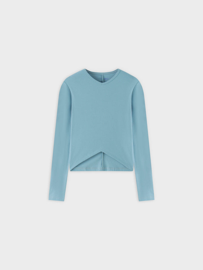 V Bottom T-Shirt-Teal