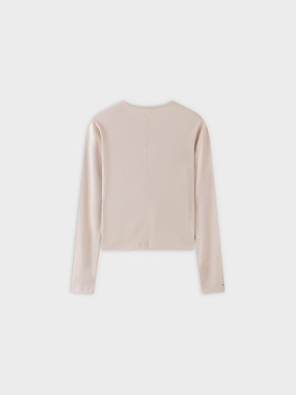V Bottom T-Shirt-Tan