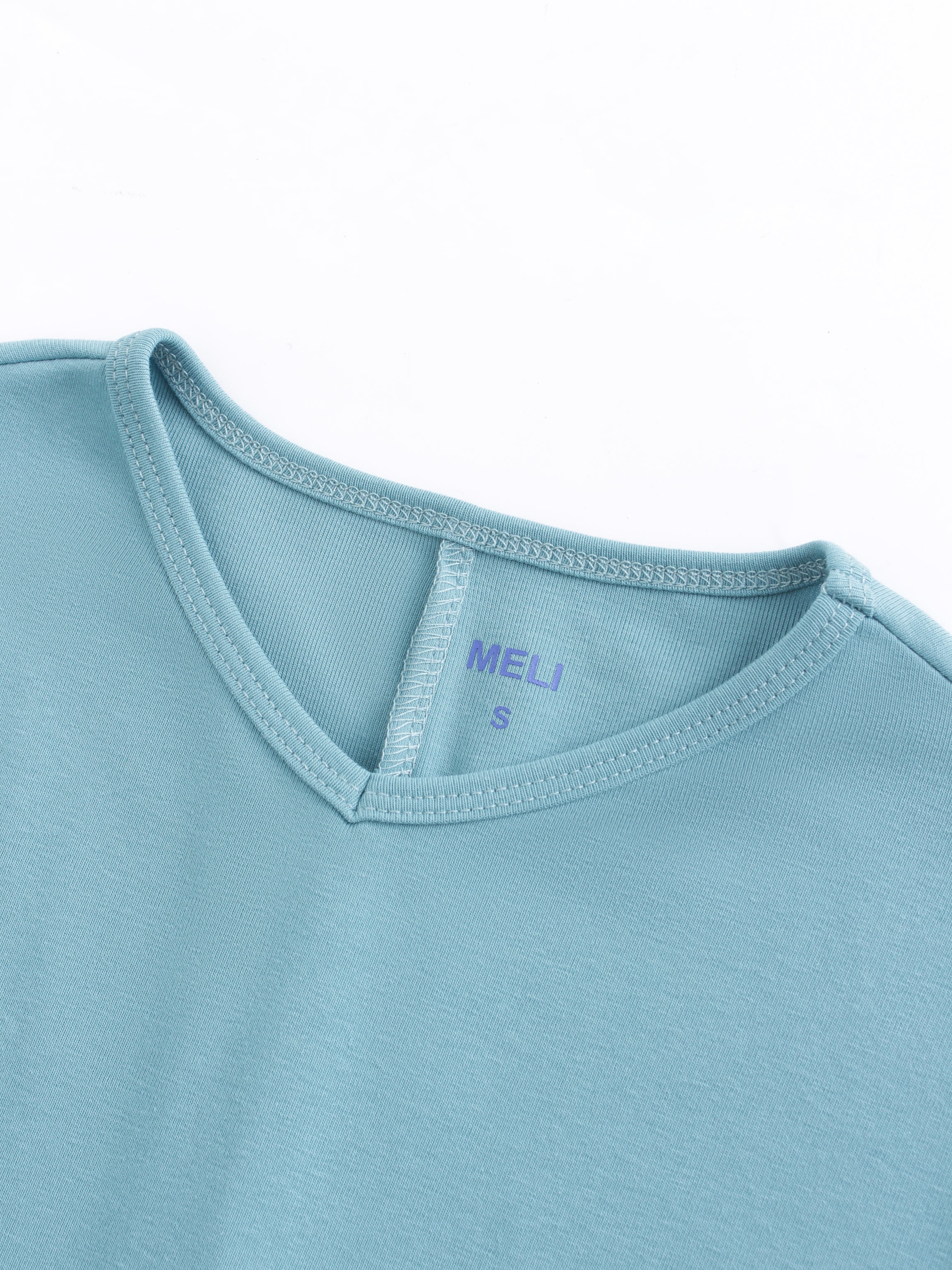 V Bottom T-Shirt-Teal