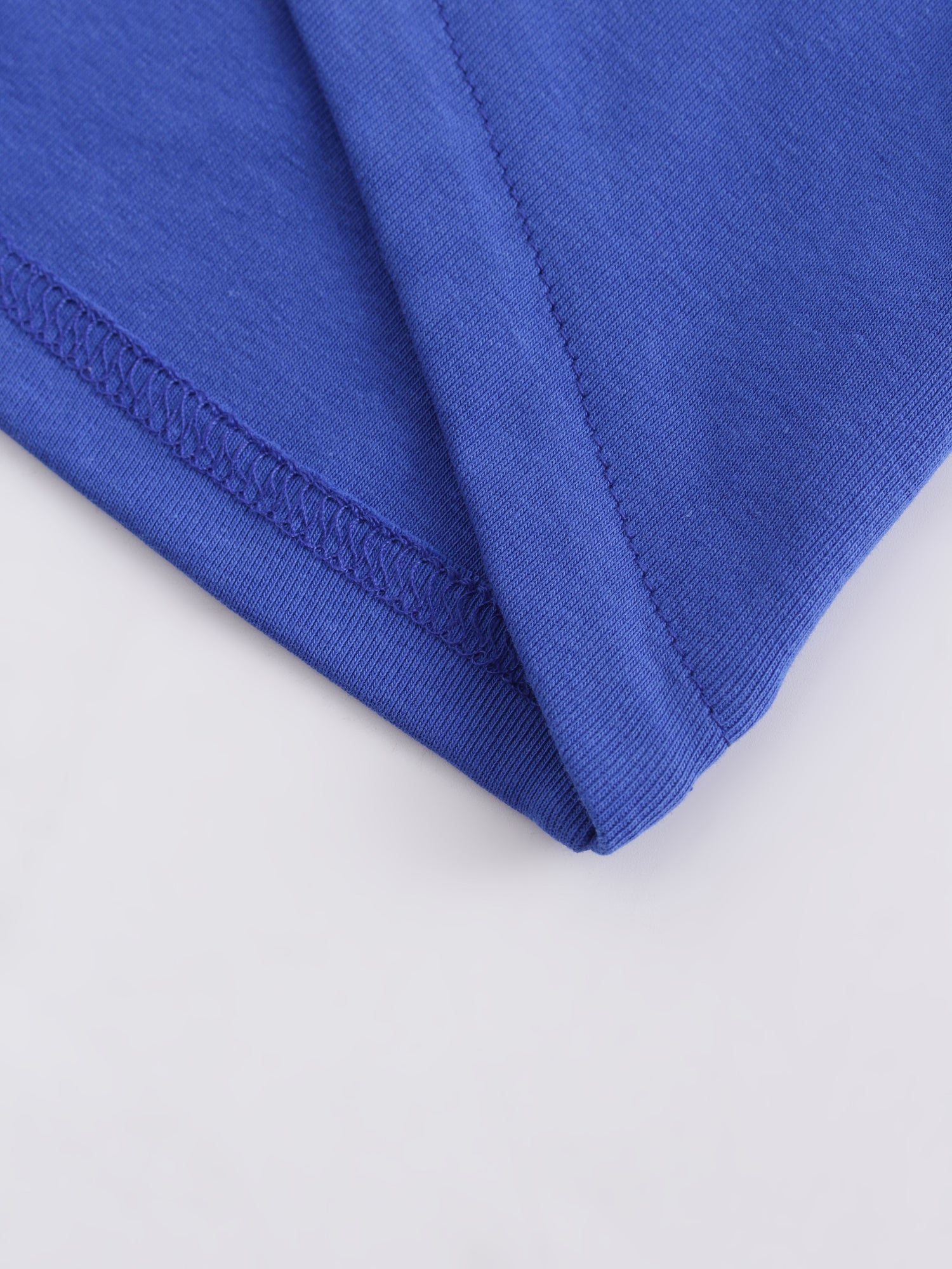 V Bottom T-Shirt-Cobalt Blue