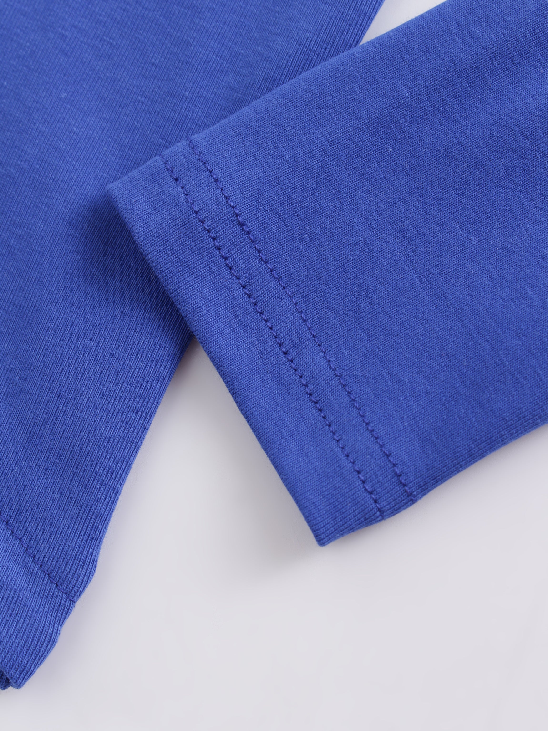 V Bottom T-Shirt-Cobalt Blue