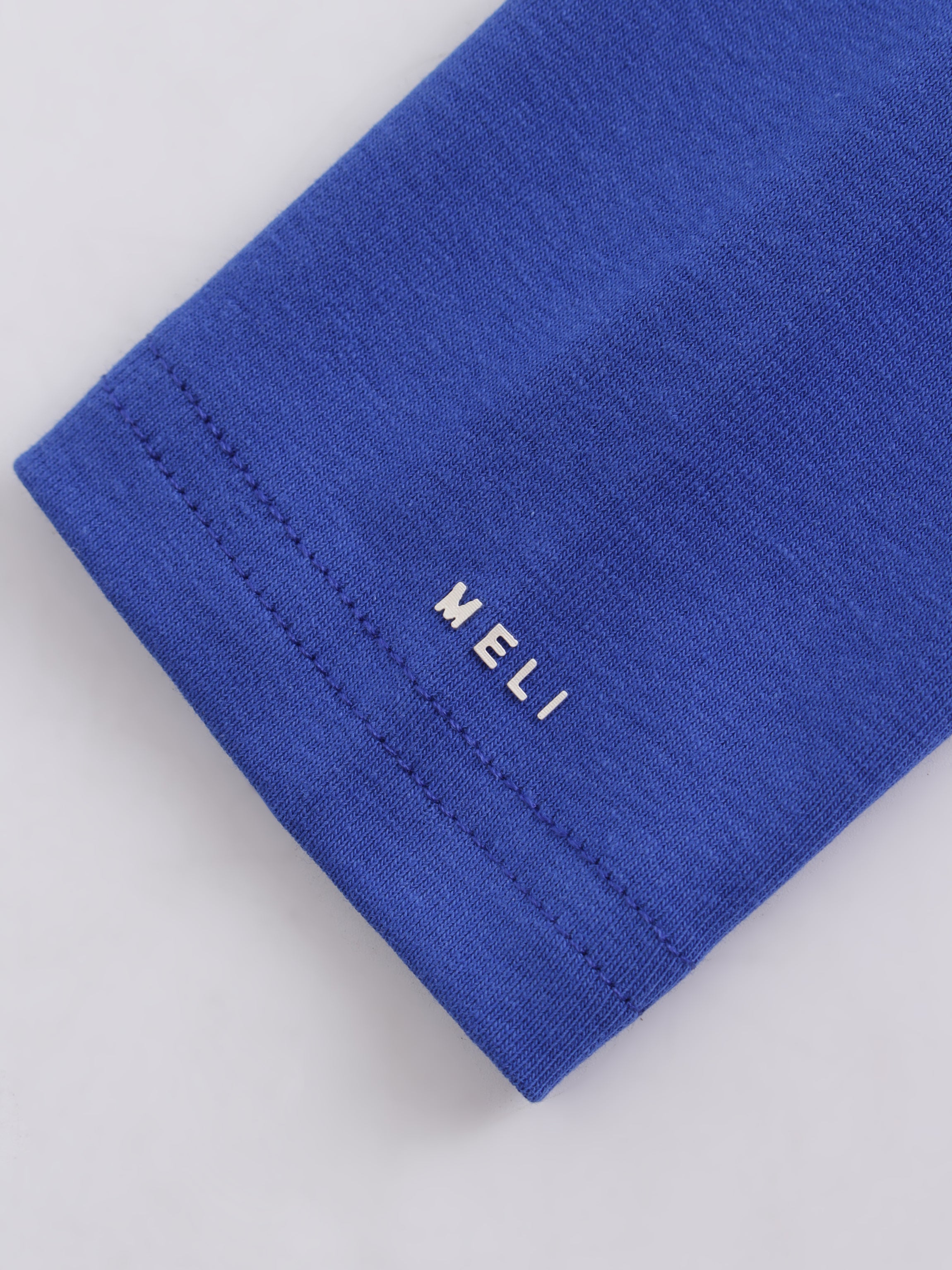 V Bottom T-Shirt-Cobalt Blue