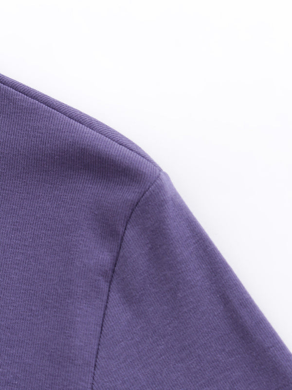 V Bottom T-Shirt-Navy
