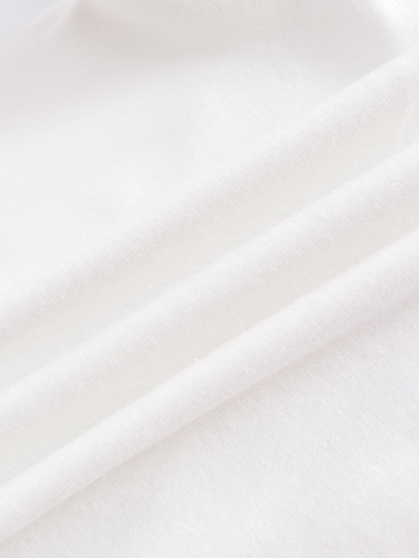 V Bottom T-Shirt-White