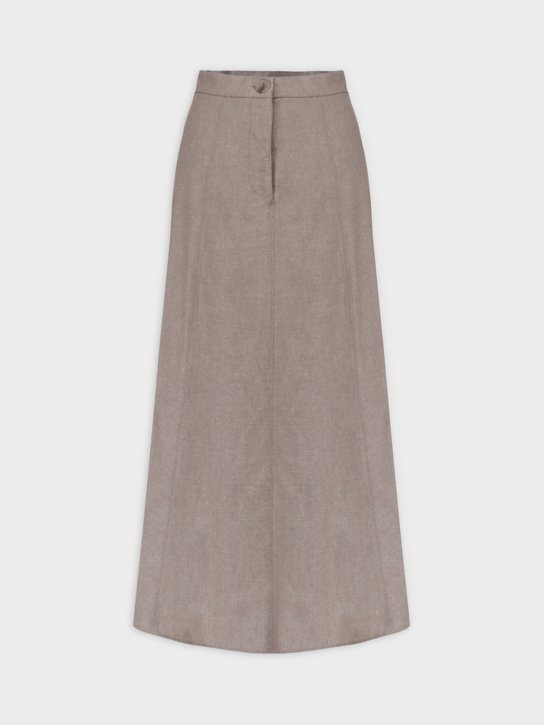 Pattern A-Line Seamed Skirt-Tan Tweed