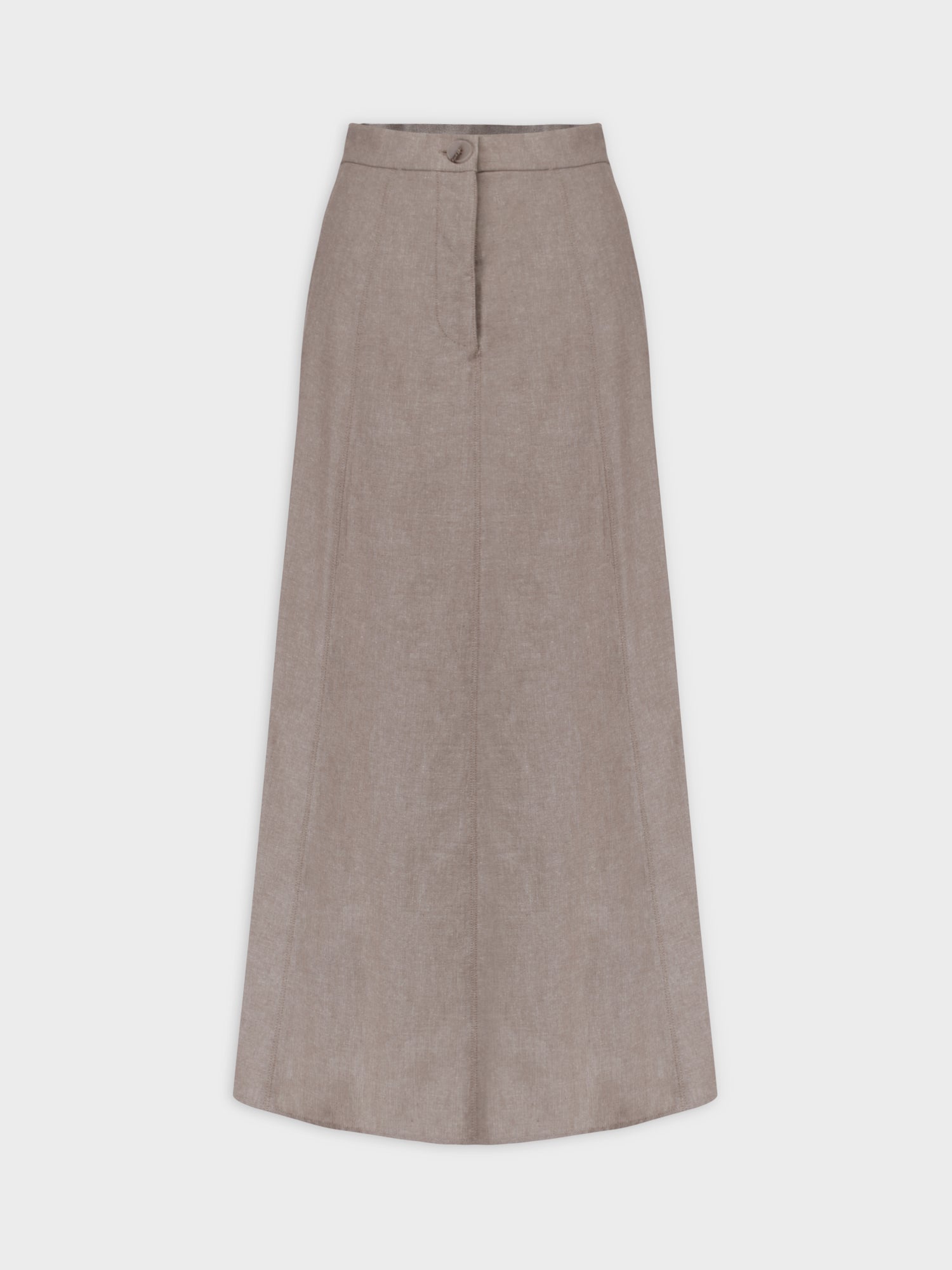 Pattern A-Line Seamed Skirt-Tan Tweed