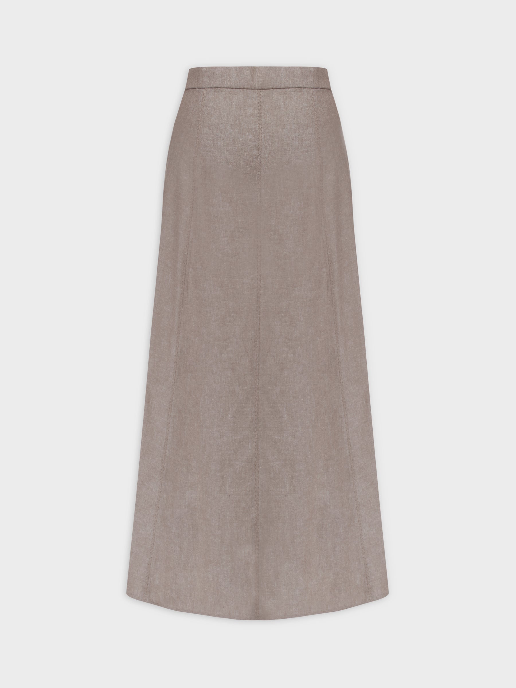 Pattern A-Line Seamed Skirt-Tan Tweed