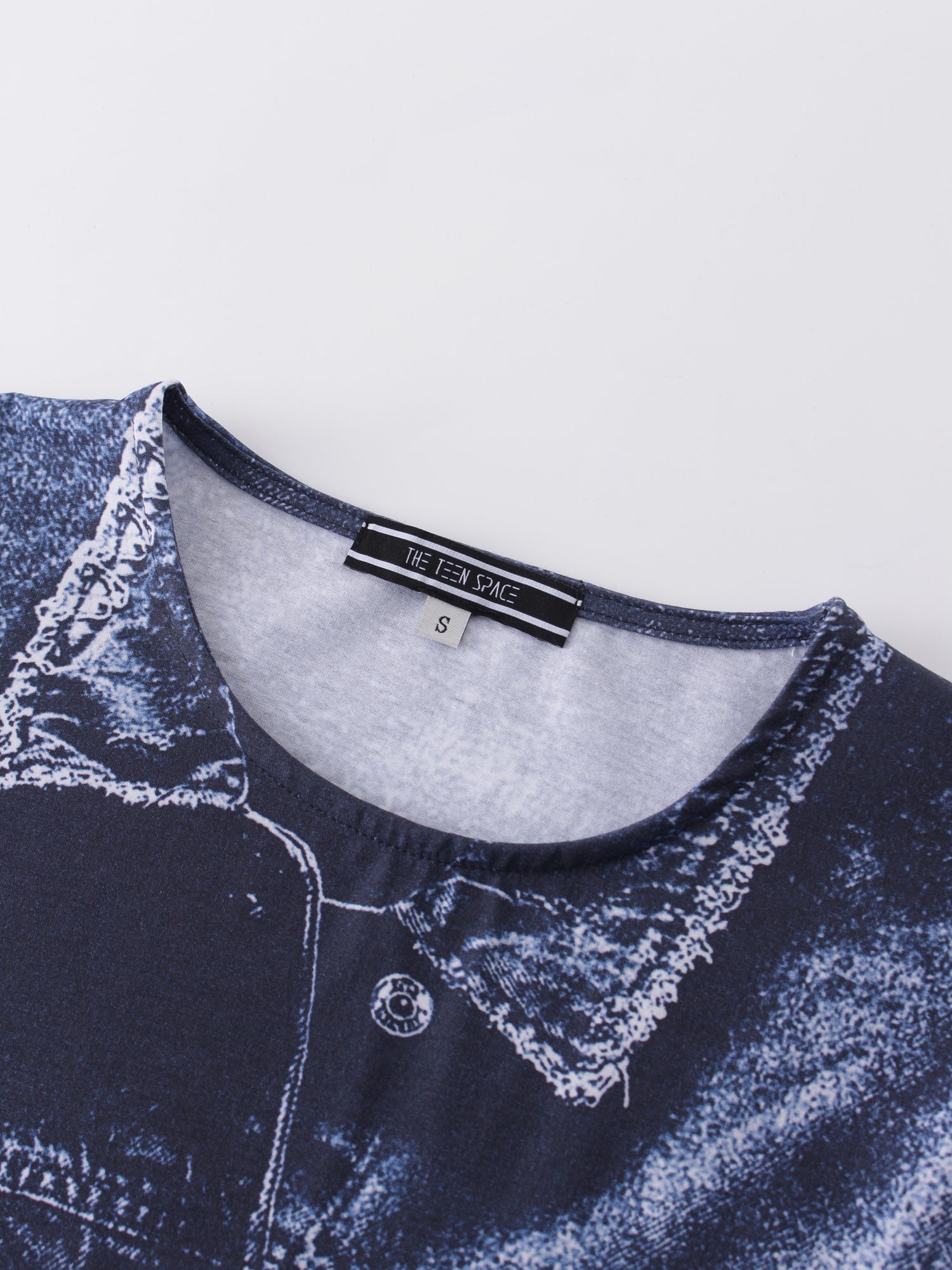 Camiseta Estampada Denim-Azul