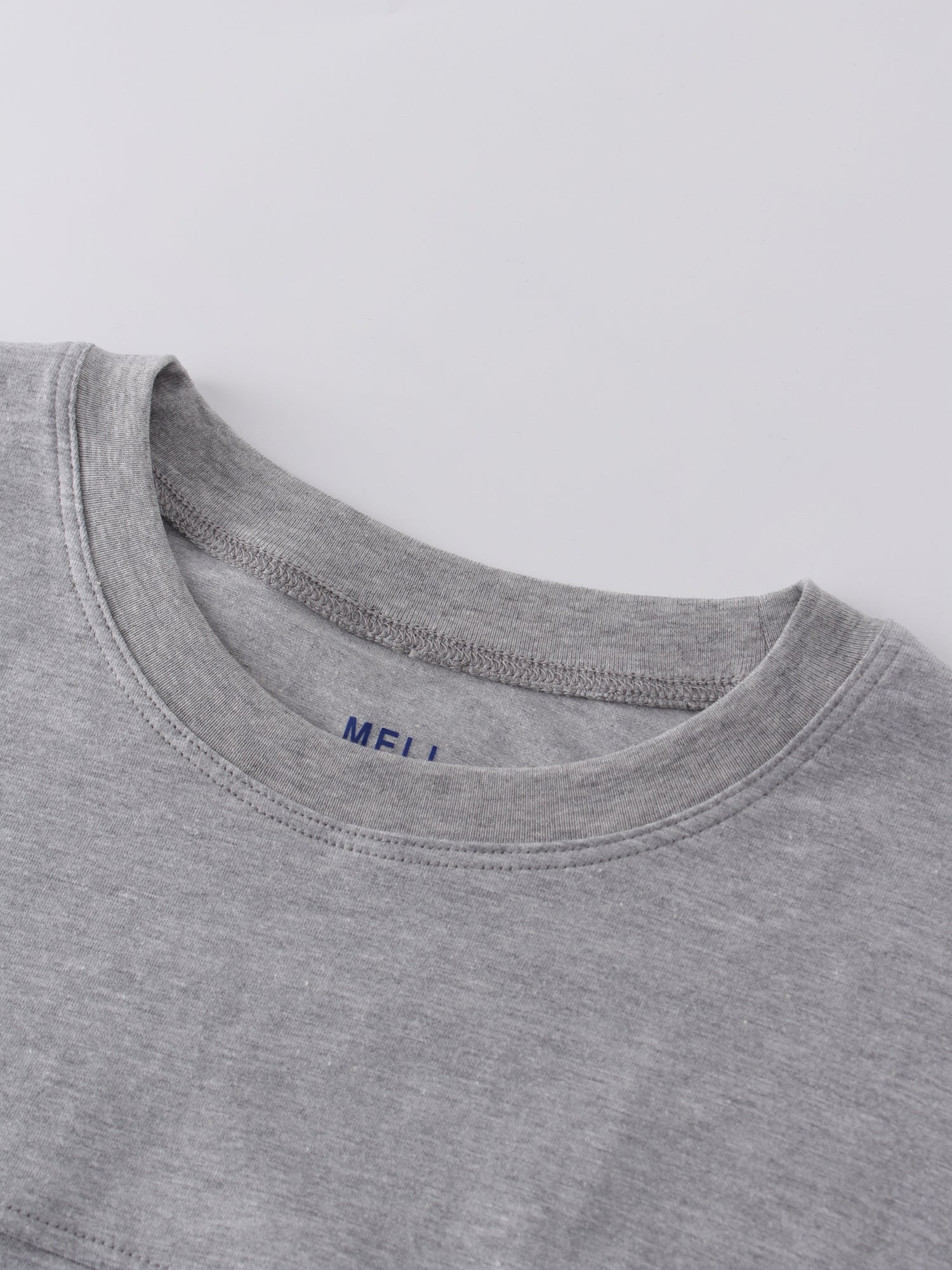 Pocket Tab Tee-Grey/White