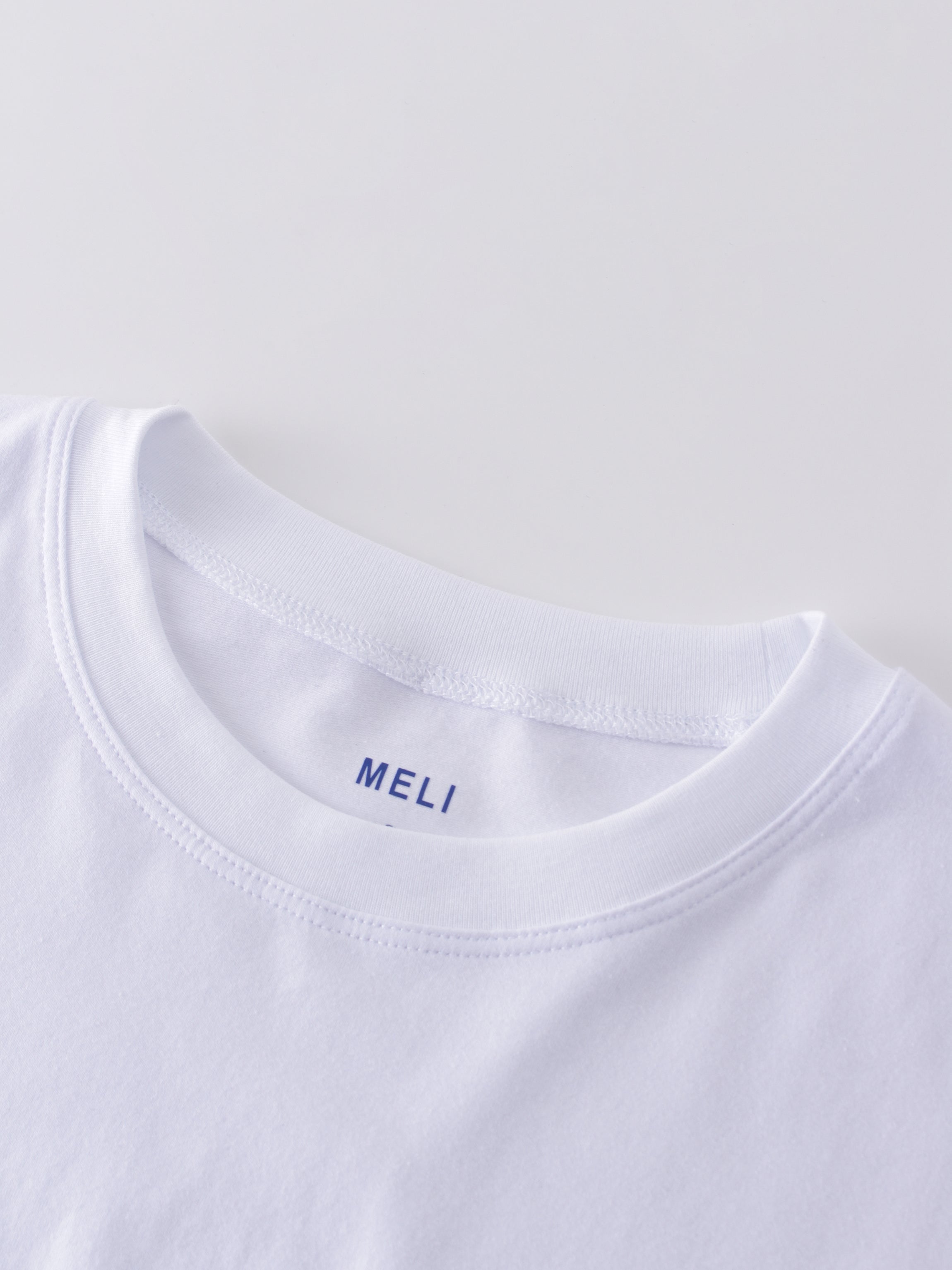 Pocket Tab Tee-White/Navy