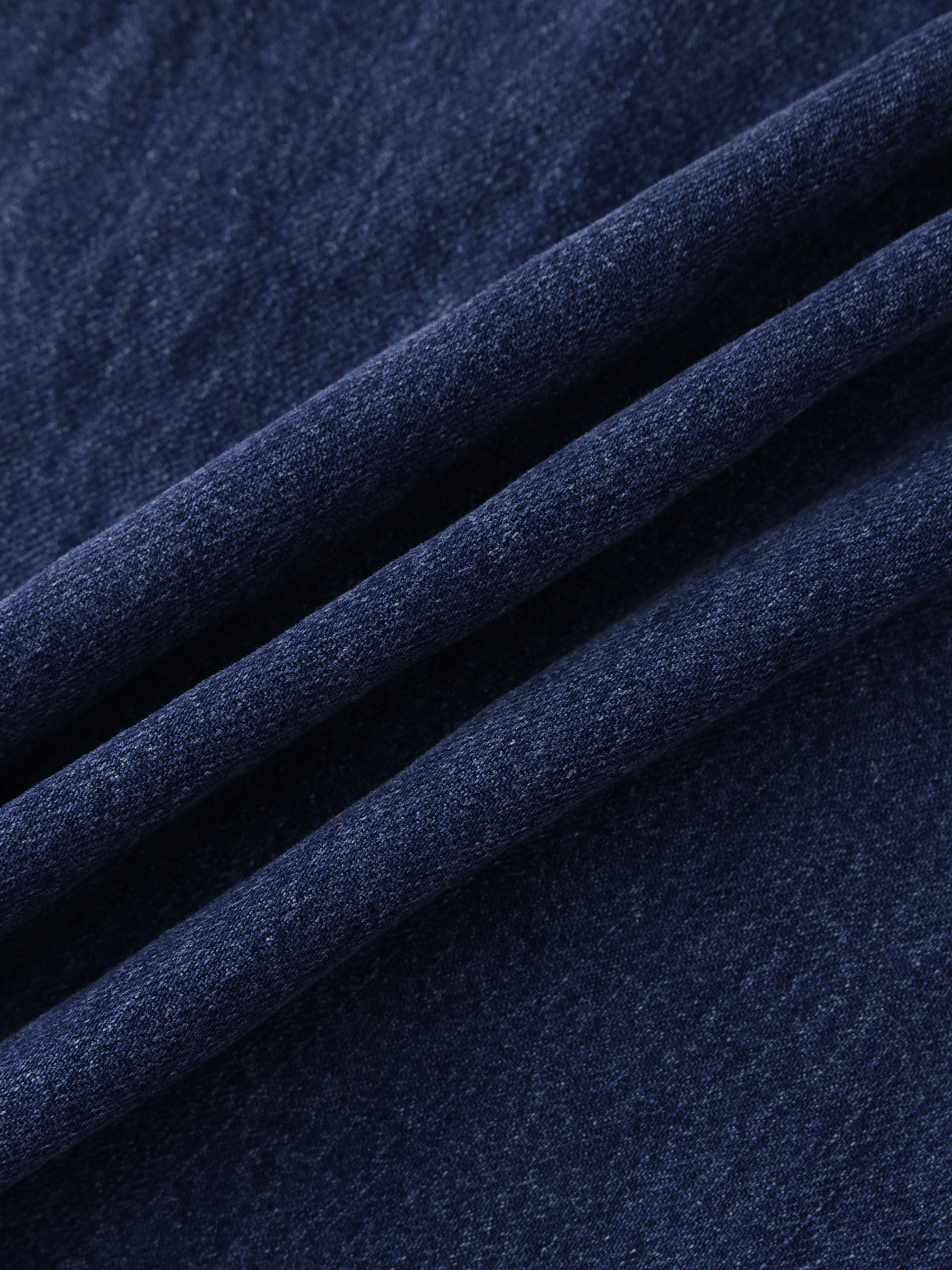 Vestido lencero con cuello redondo-Denim azul oscuro