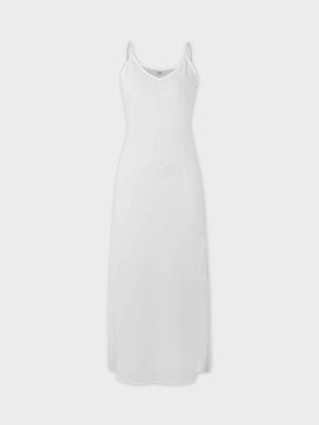 Textured Slip Dress-White
