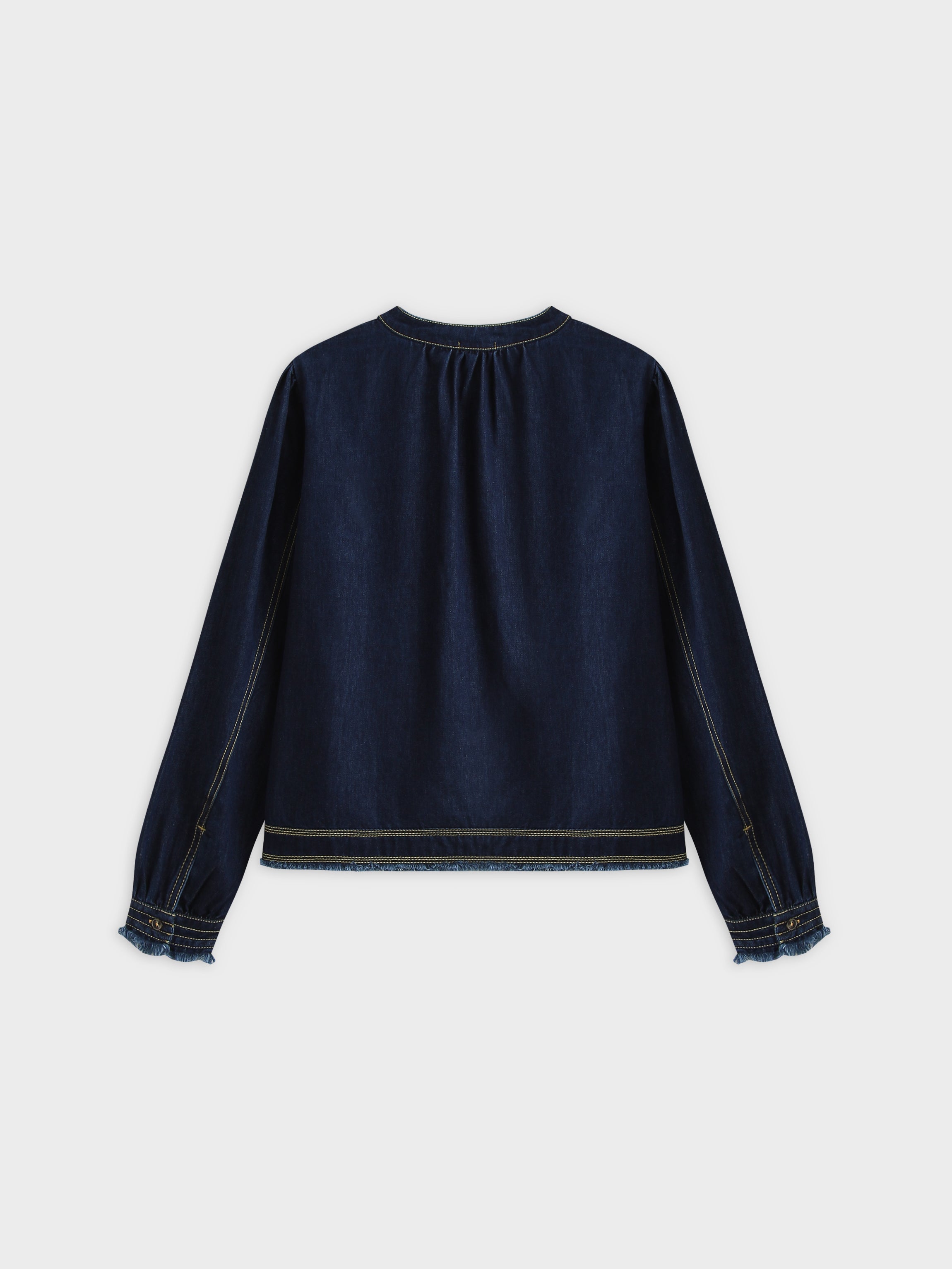 Denim Trapeze Top-Blue Denim