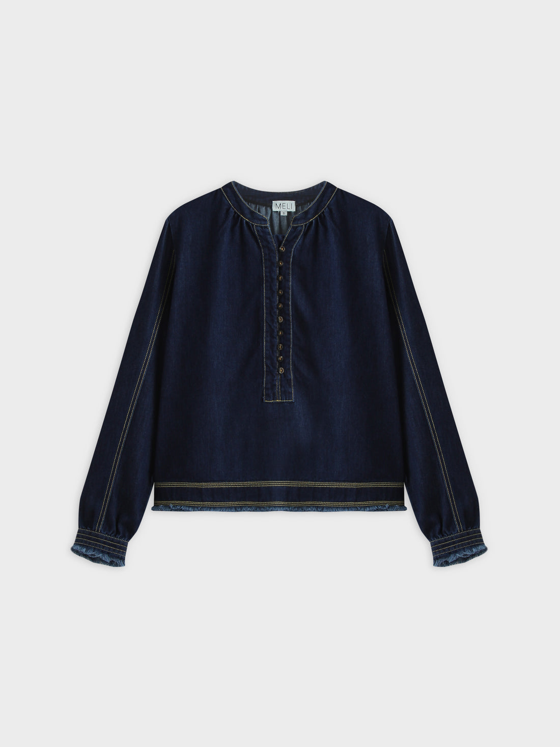 Denim Trapeze Top-Blue Denim