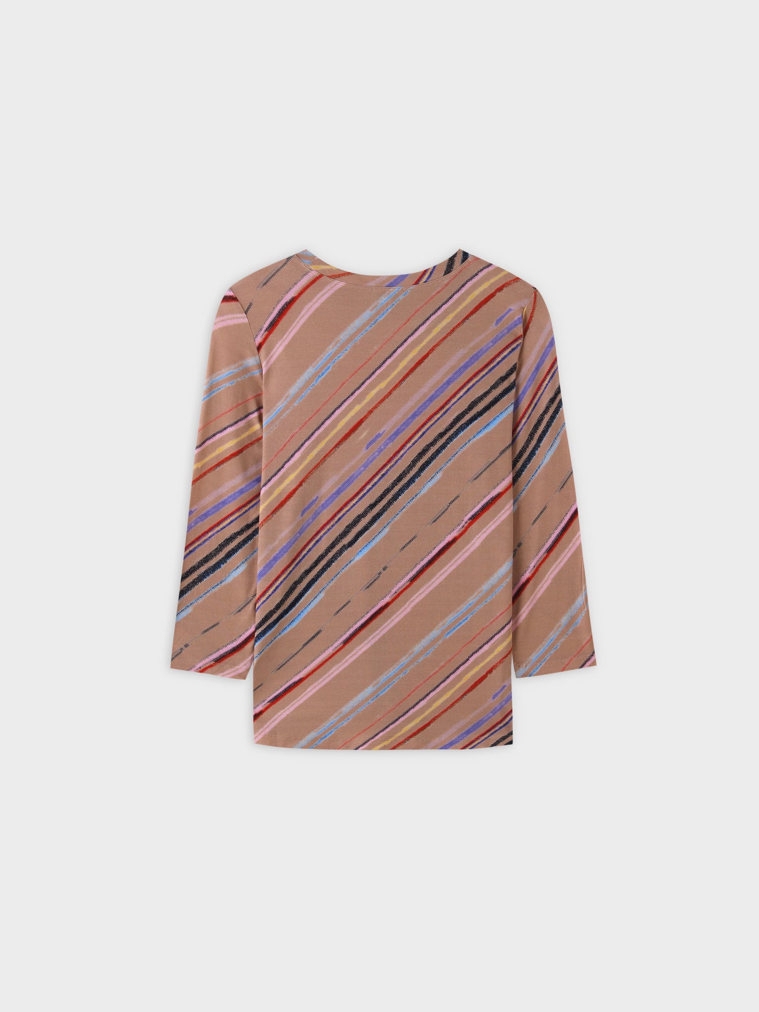 Camiseta con estampado diagonal-Bronceado