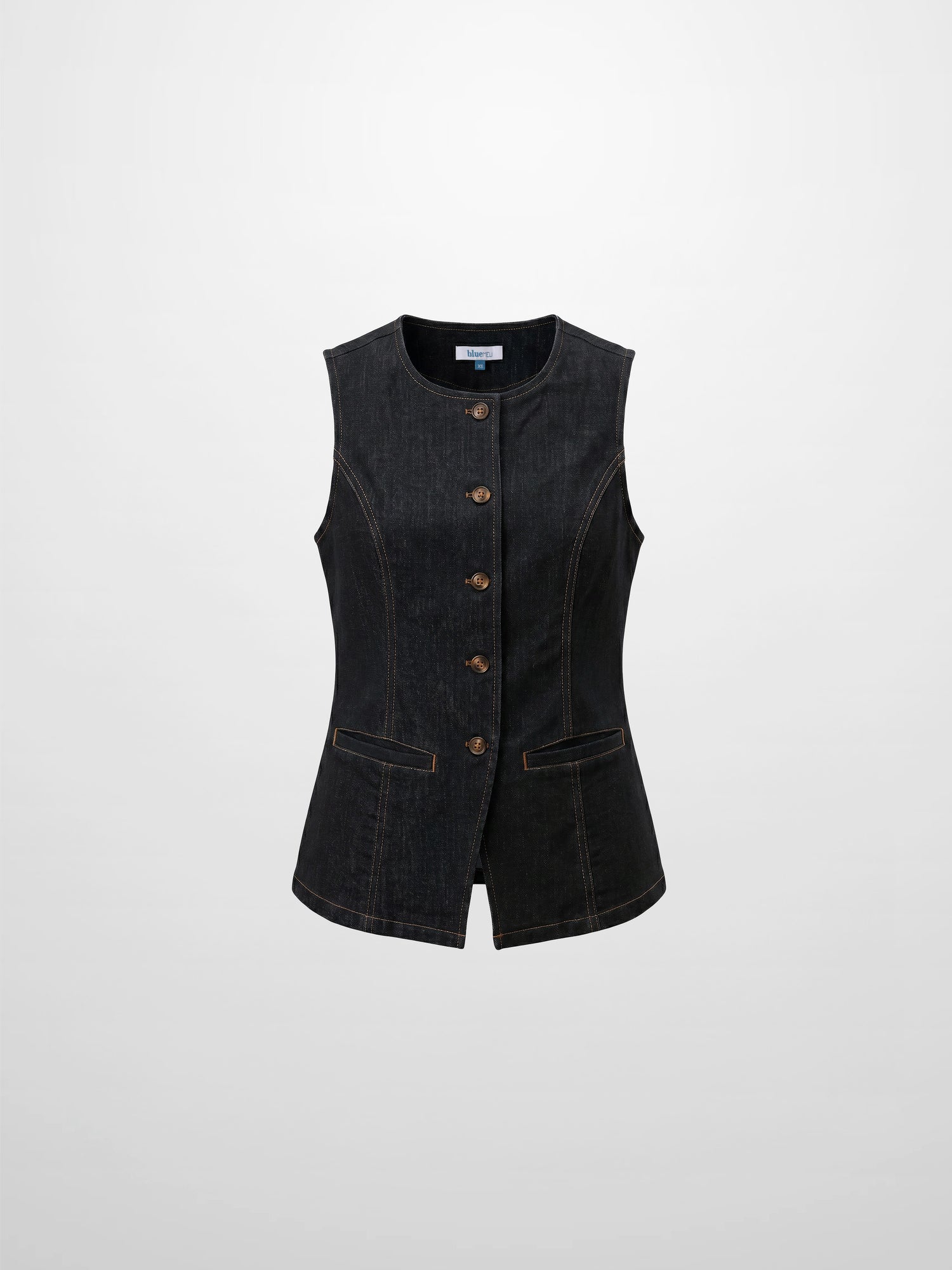 Denim Vest - Black