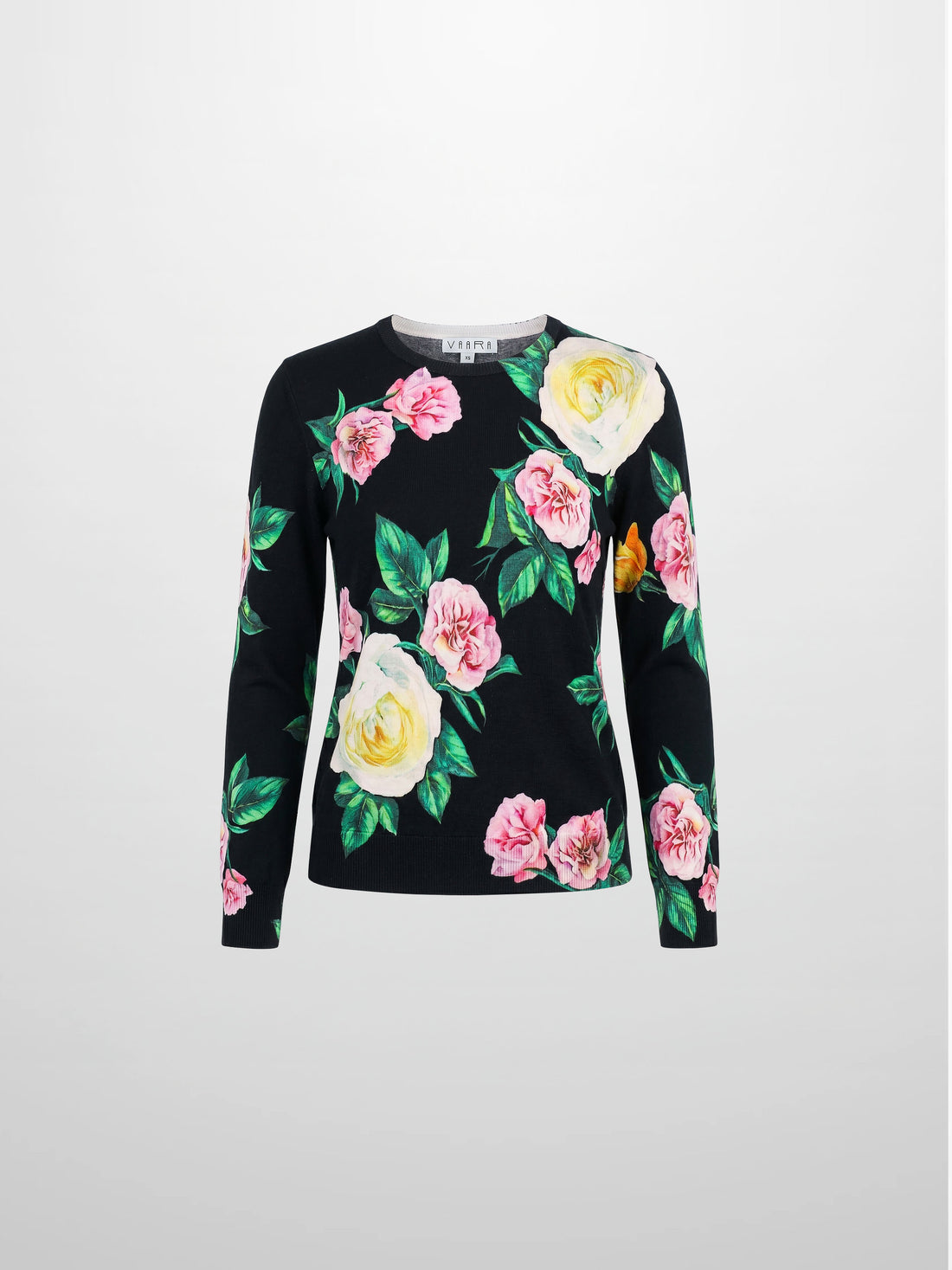 Printed Sweater-Black Pop Floral