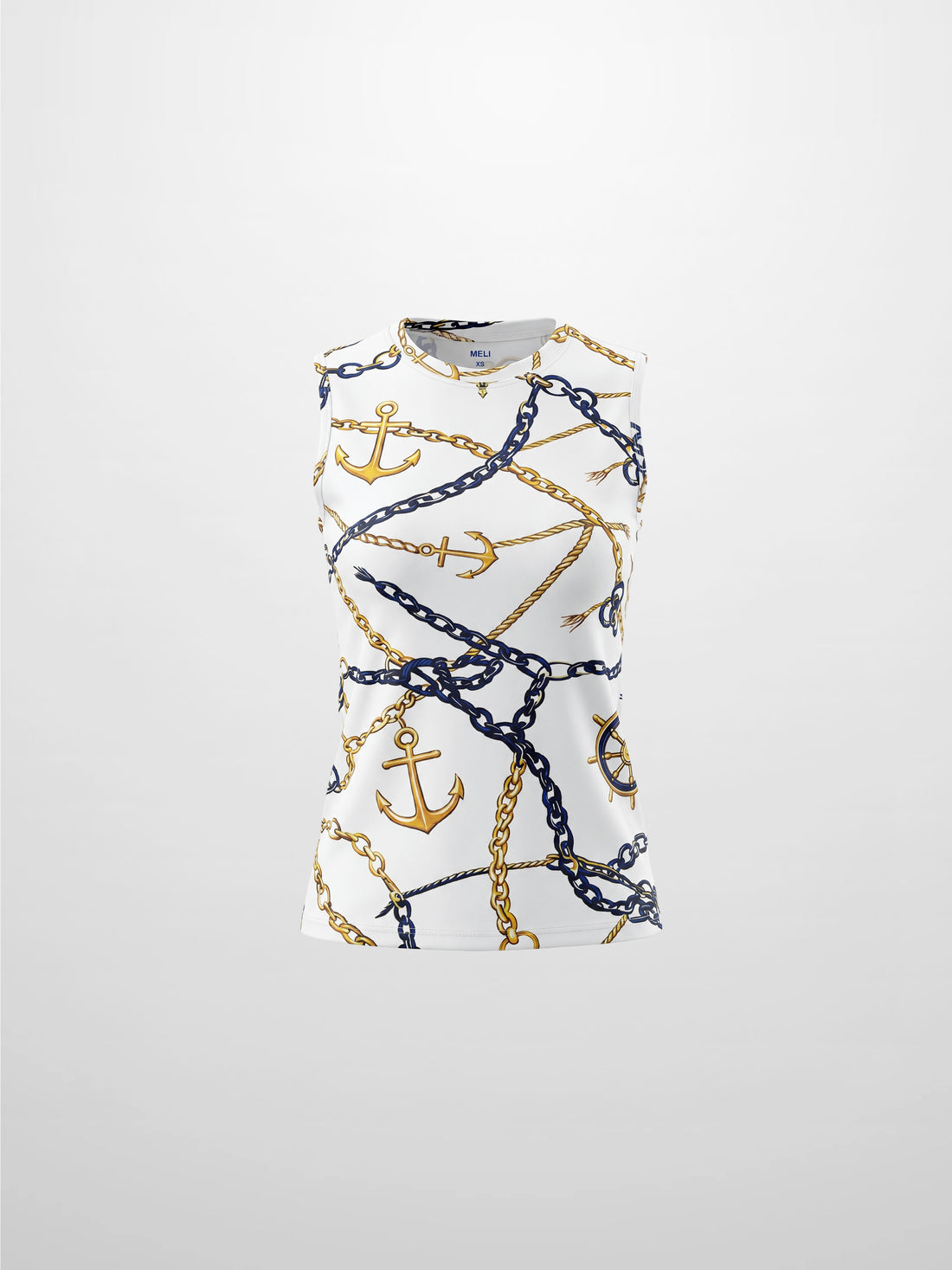Sleeveless Tee-Chain Design