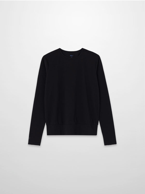 Crew Bomber Tee-Black