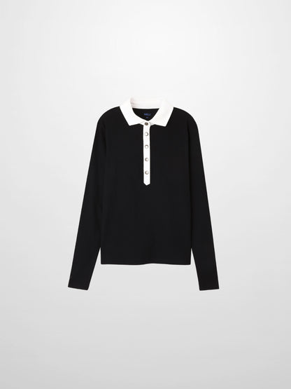 White Collar Polo-Black