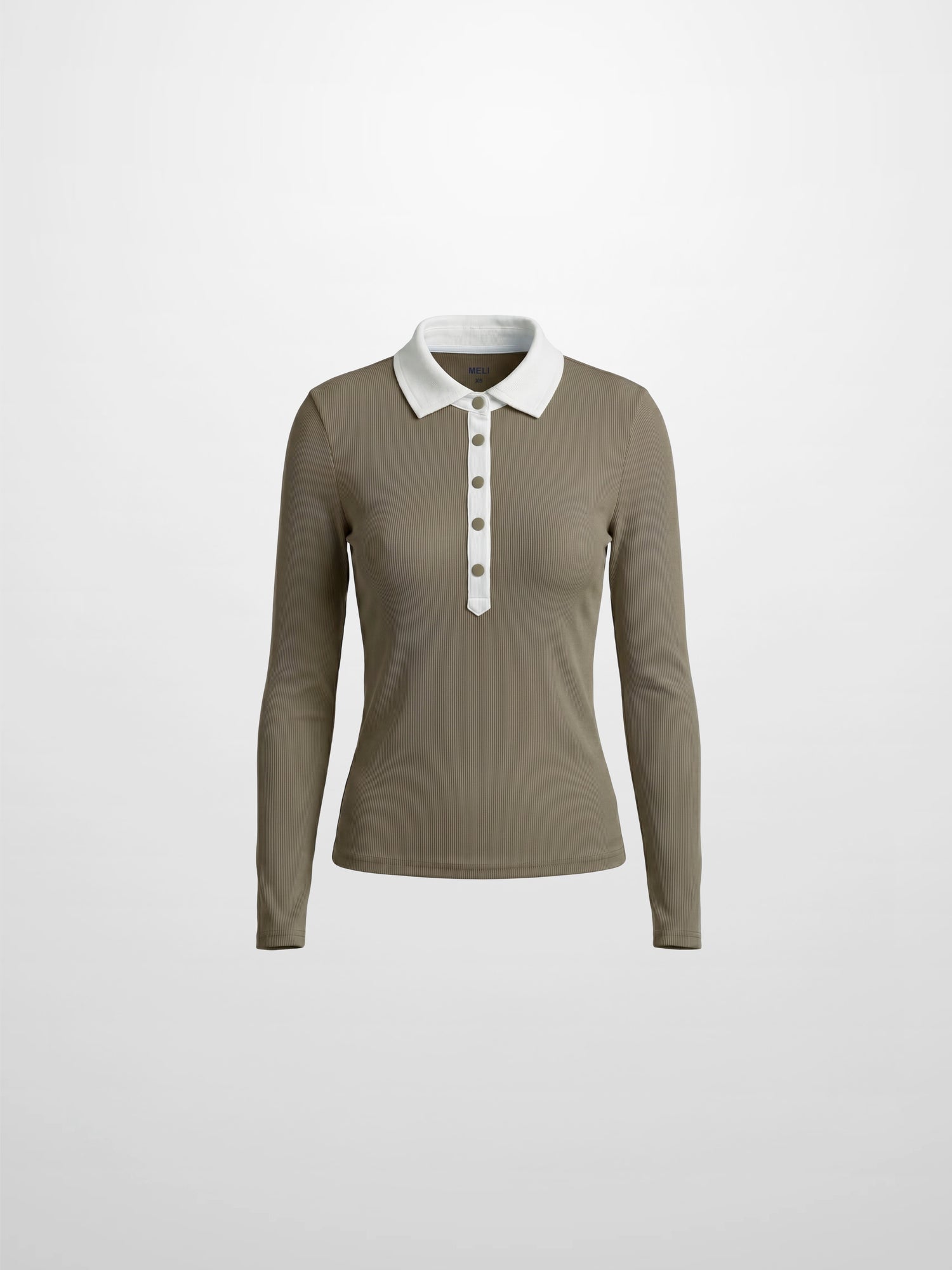 White Collar Polo-Olive