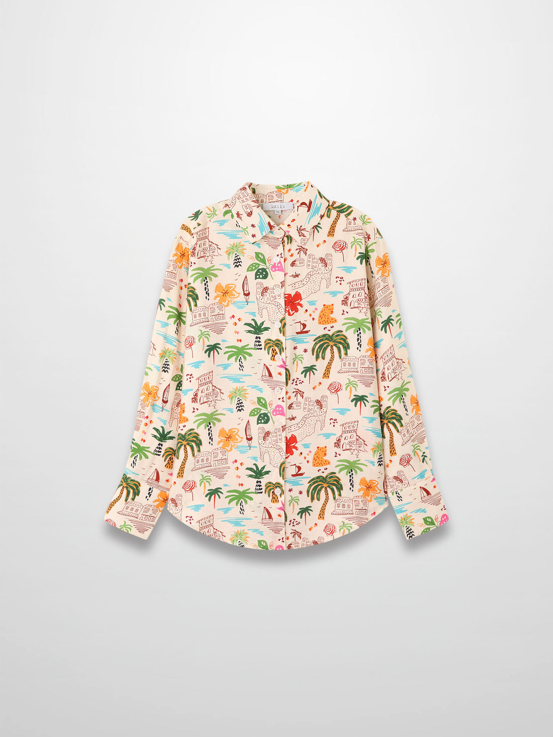 Button Down Collared Blouse-Summer Vibes