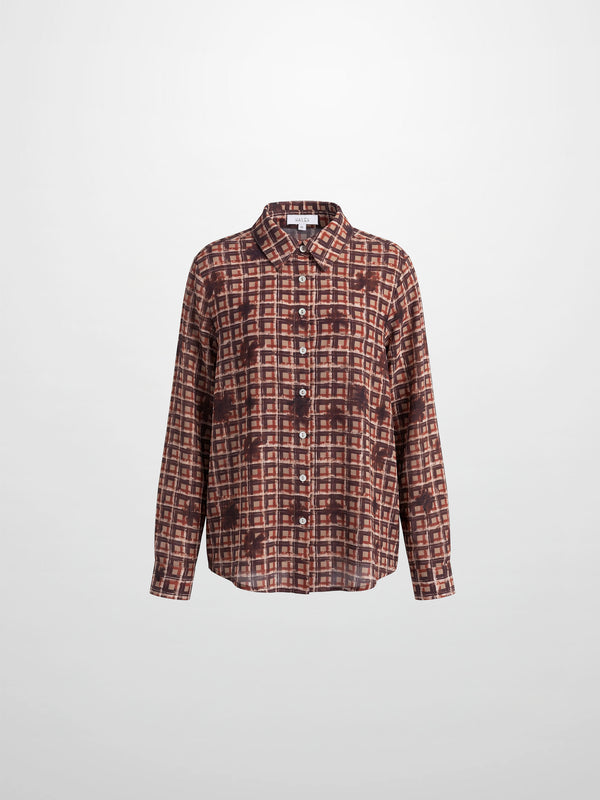 Plaid Blouse - Plaid Floral