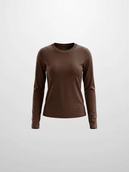 CLASSIC TEE LONG SLEEVE-DARK BROWN