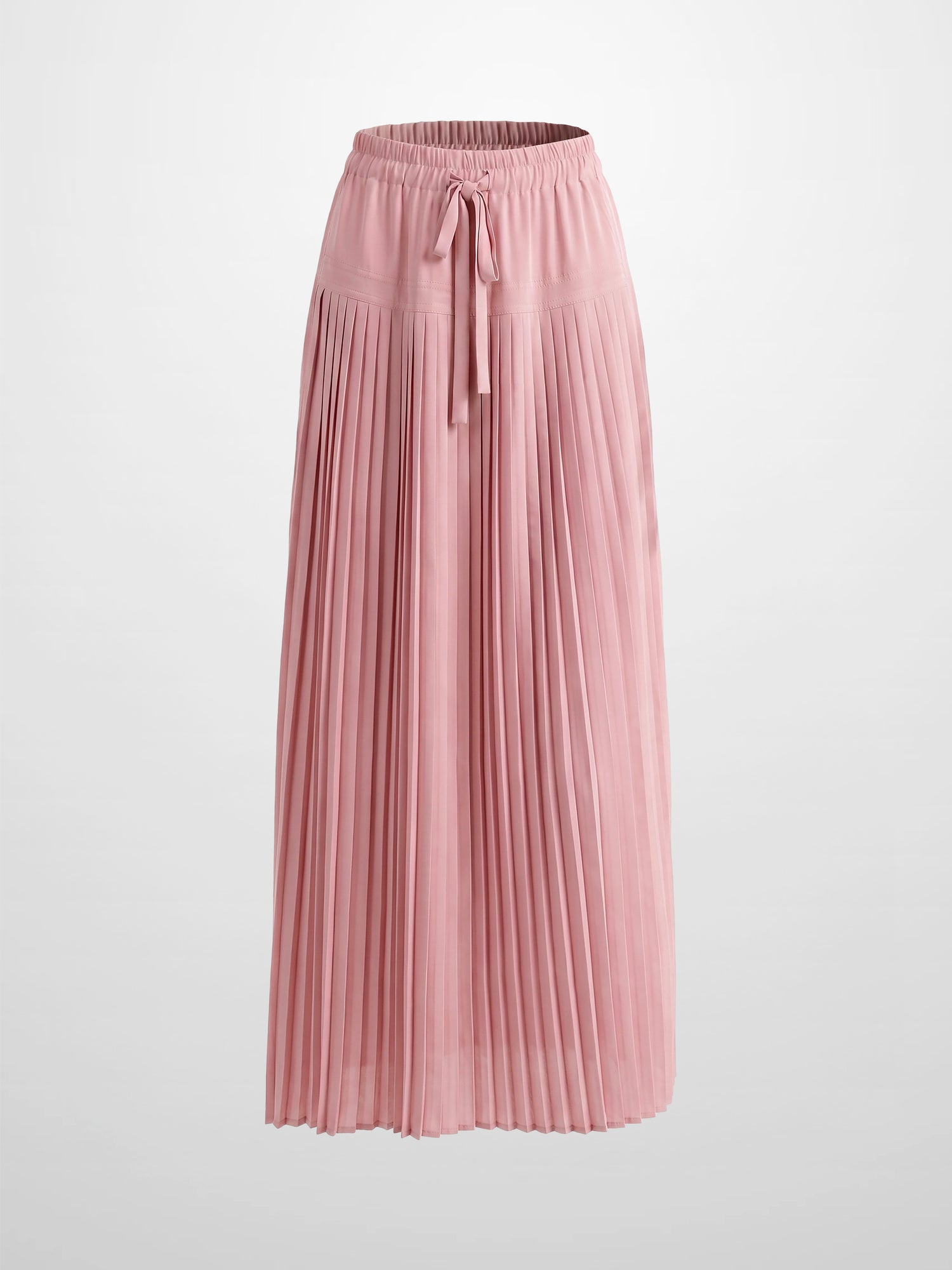 Chiffon Drop Waist Pleat Skirt-Mauve