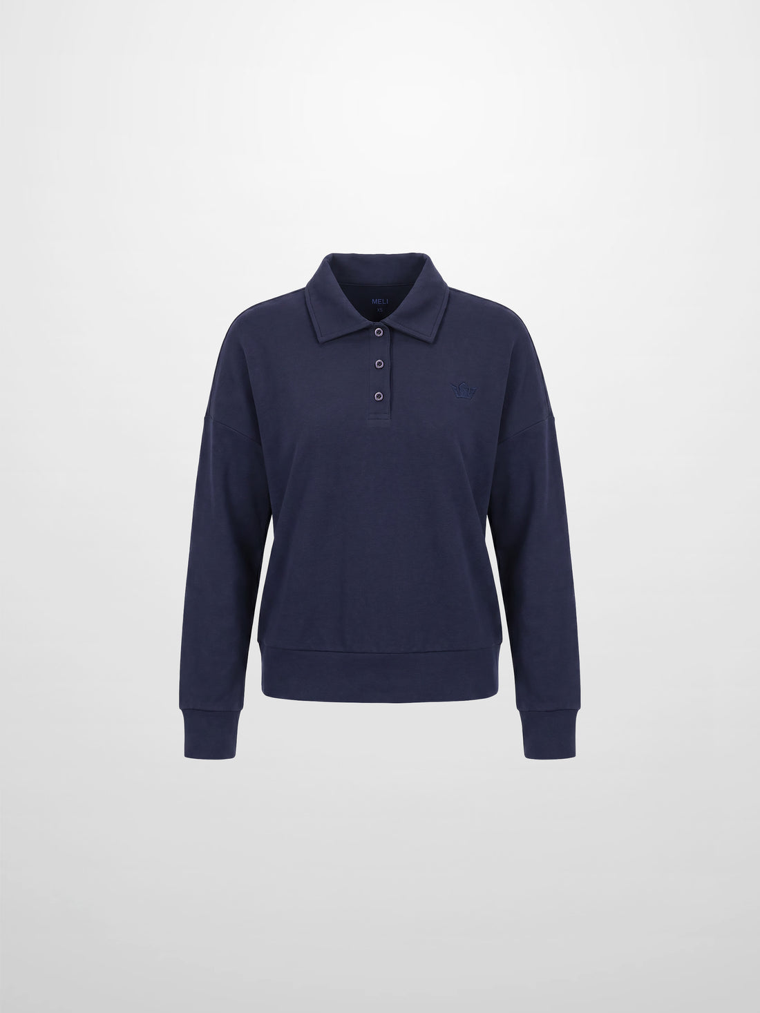 Collared Bomber Tee-Navy