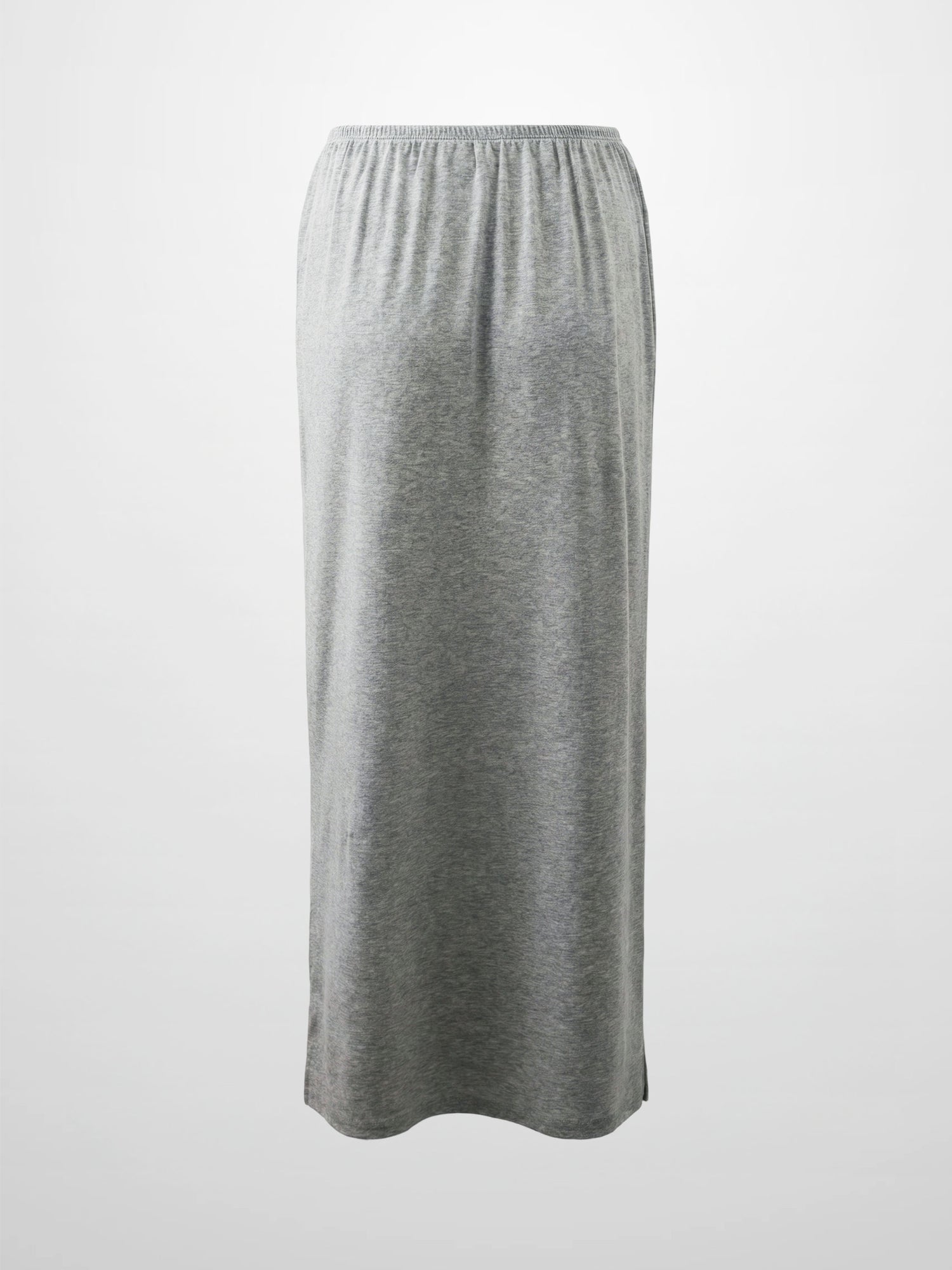 Straight Maxi Drawstring T-Shirt Skirt-Grey