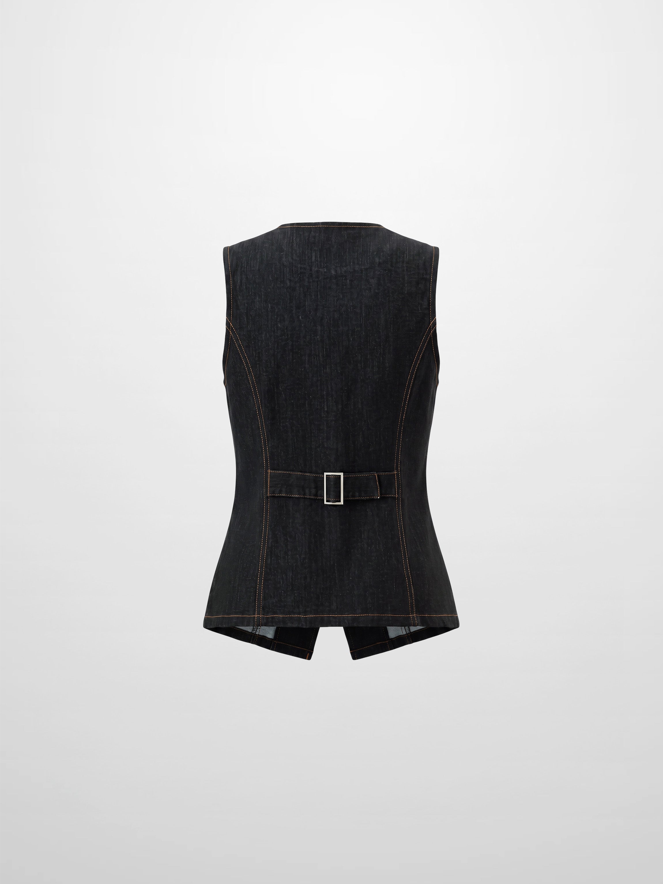 Denim Vest - Black