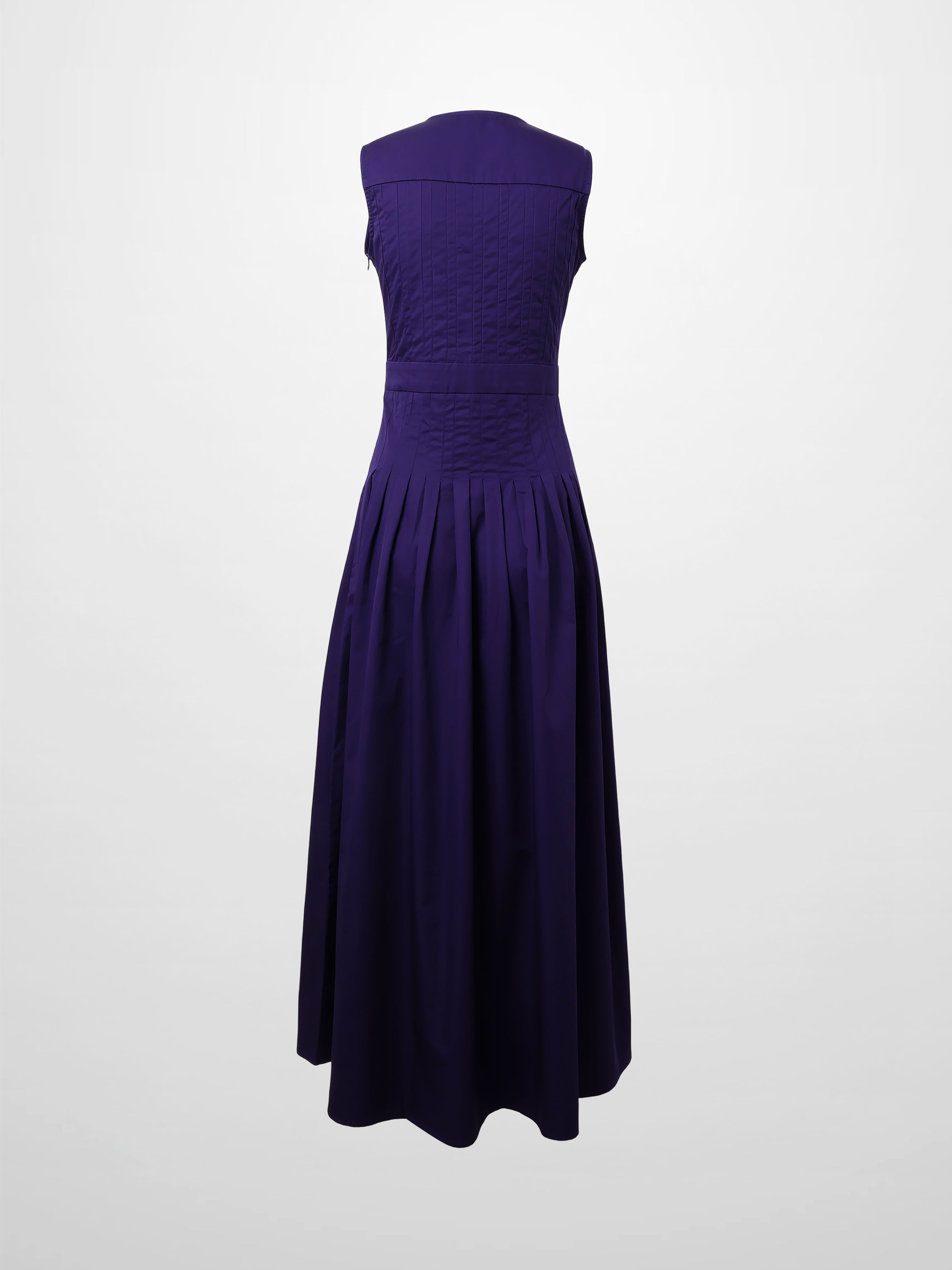 Pleated Waist Jumper-Navy