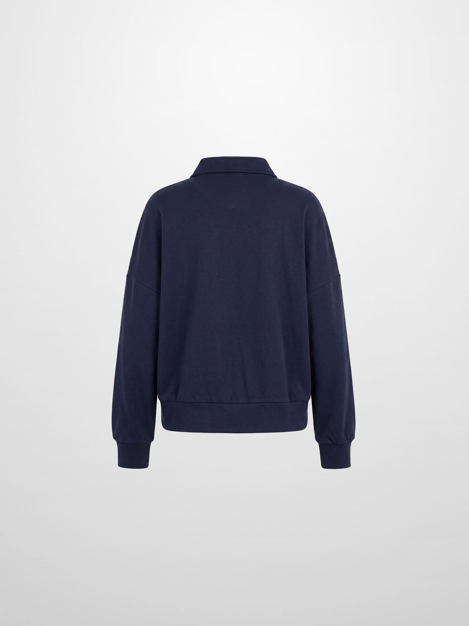 Collared Bomber Tee-Navy