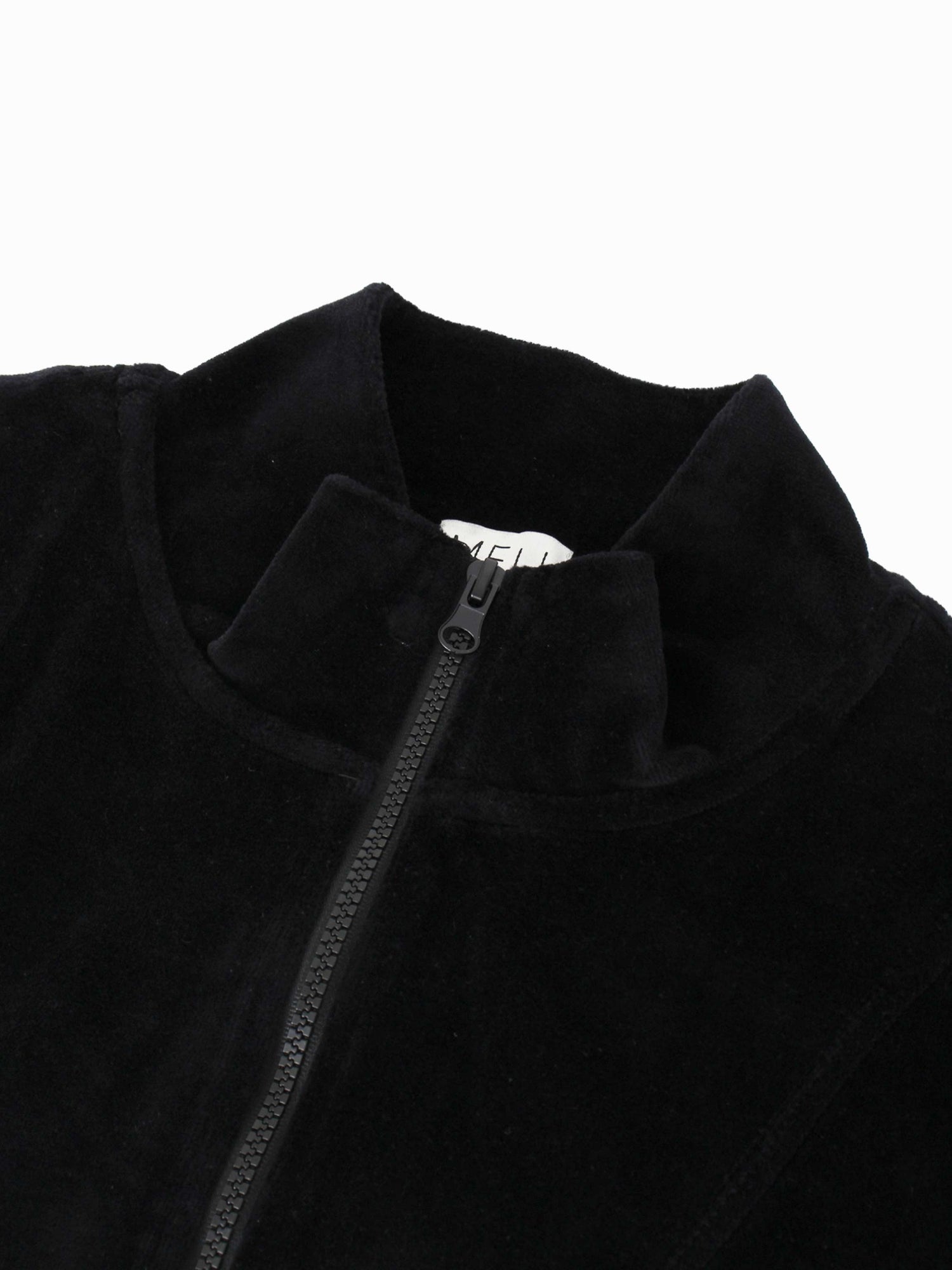 Velour Half Zip-Black