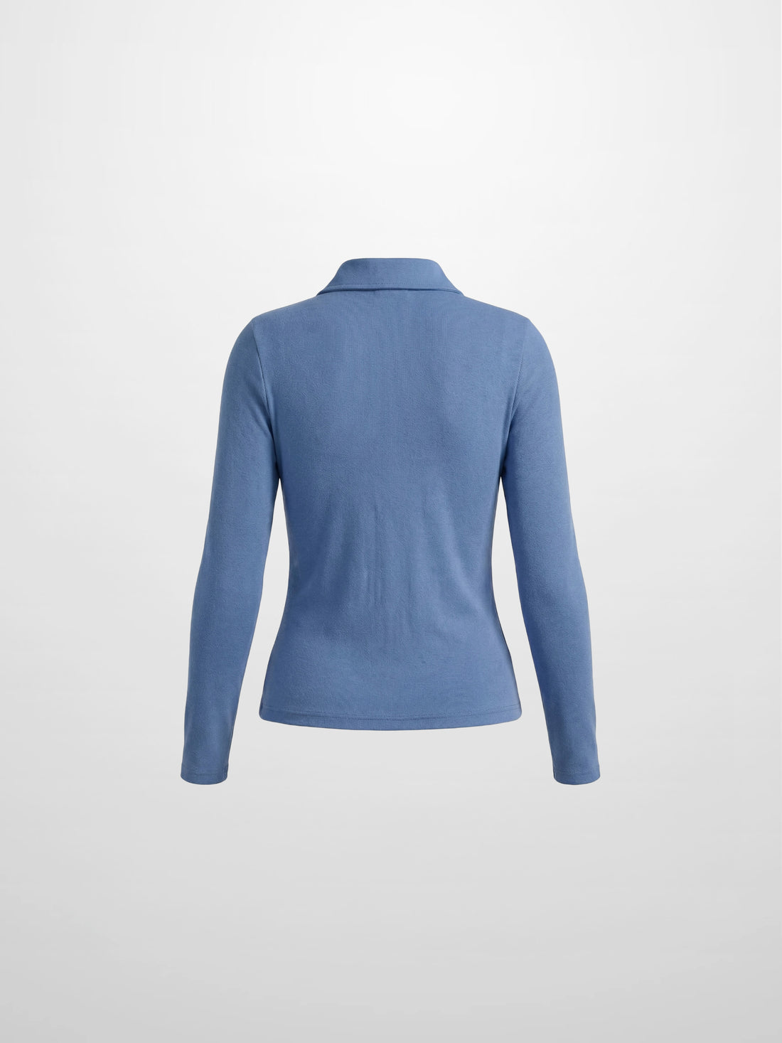 Ribbed Button Down Shirt-Blue