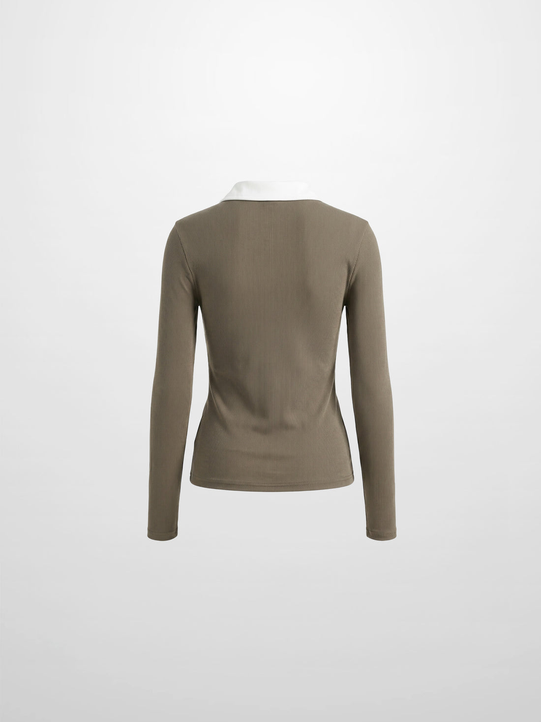 White Collar Polo-Olive