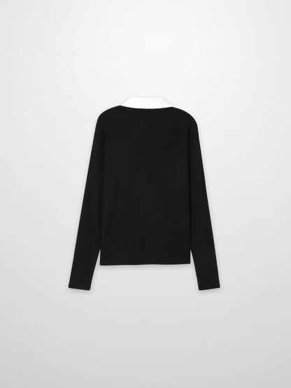 White Collar Polo-Black