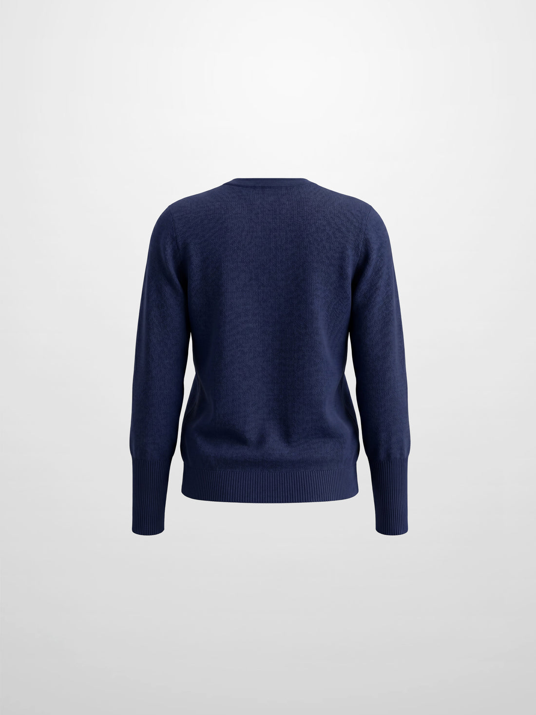 High Cuff Crew Sweater-Navy