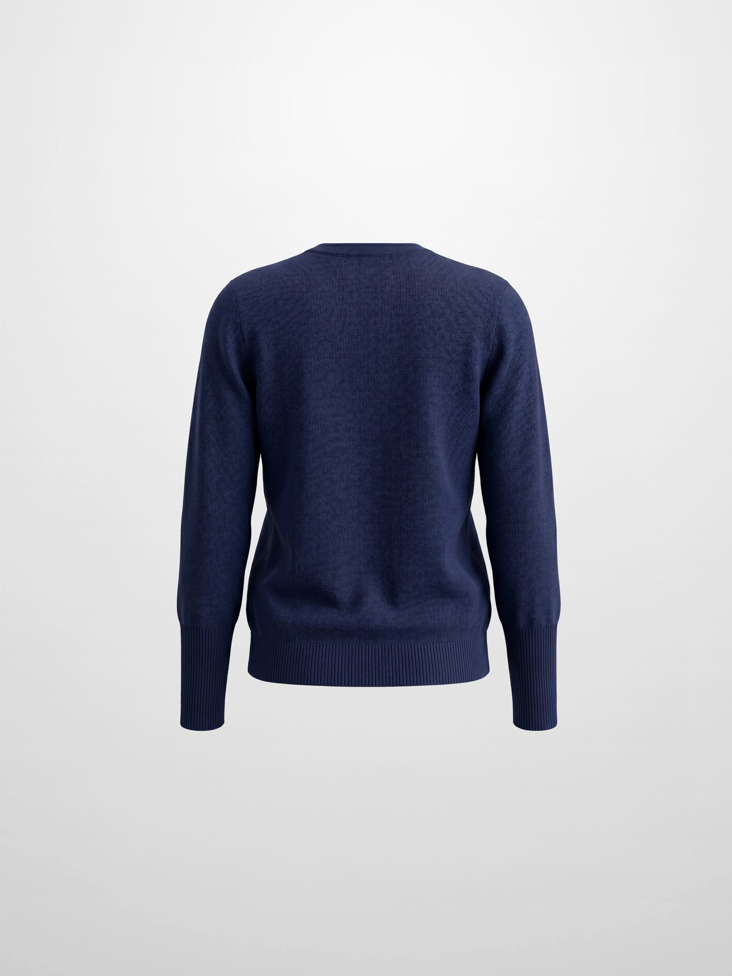 High Cuff Crew Sweater-Navy