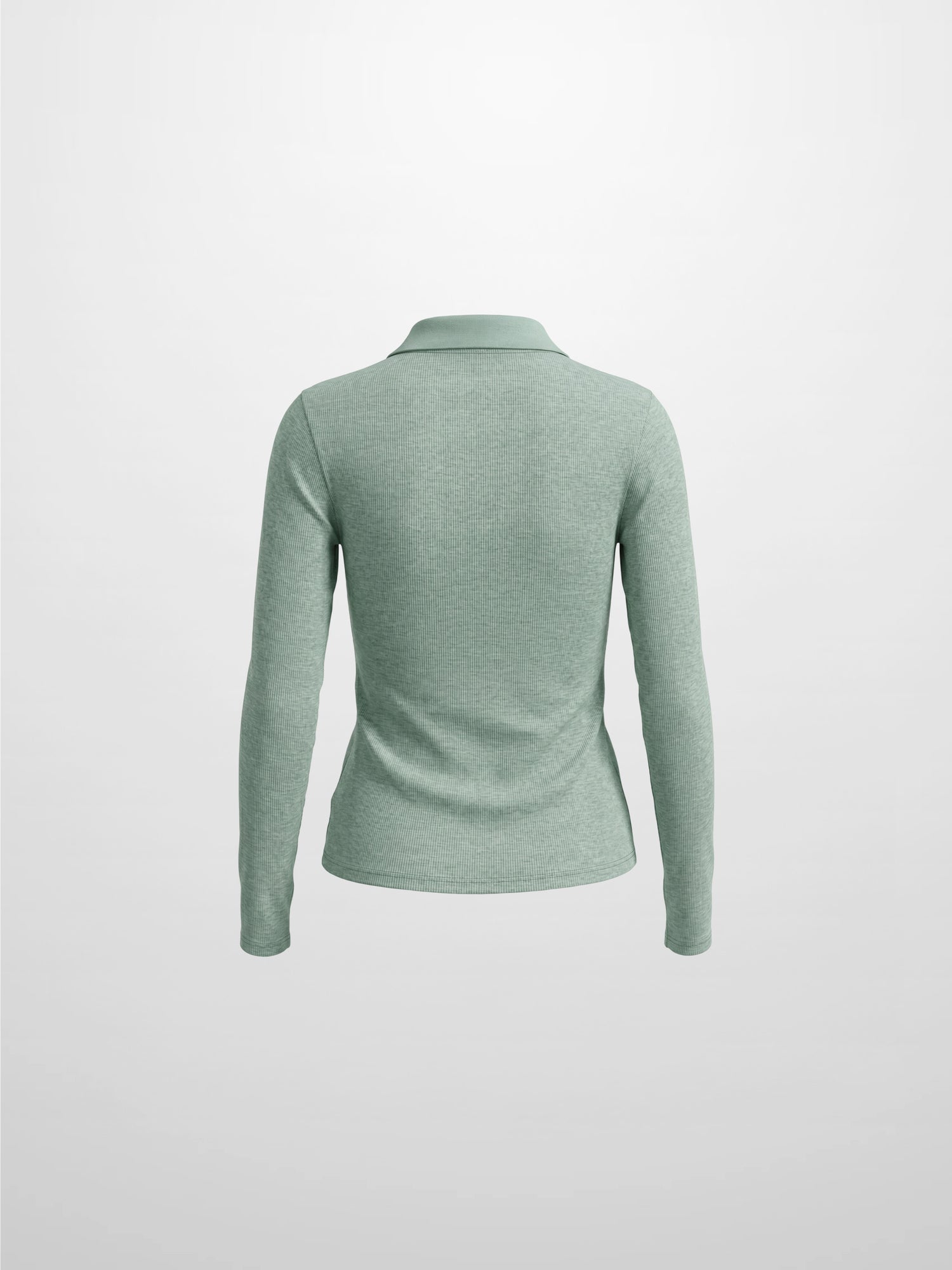 Heathered Collared Tee-Aqua