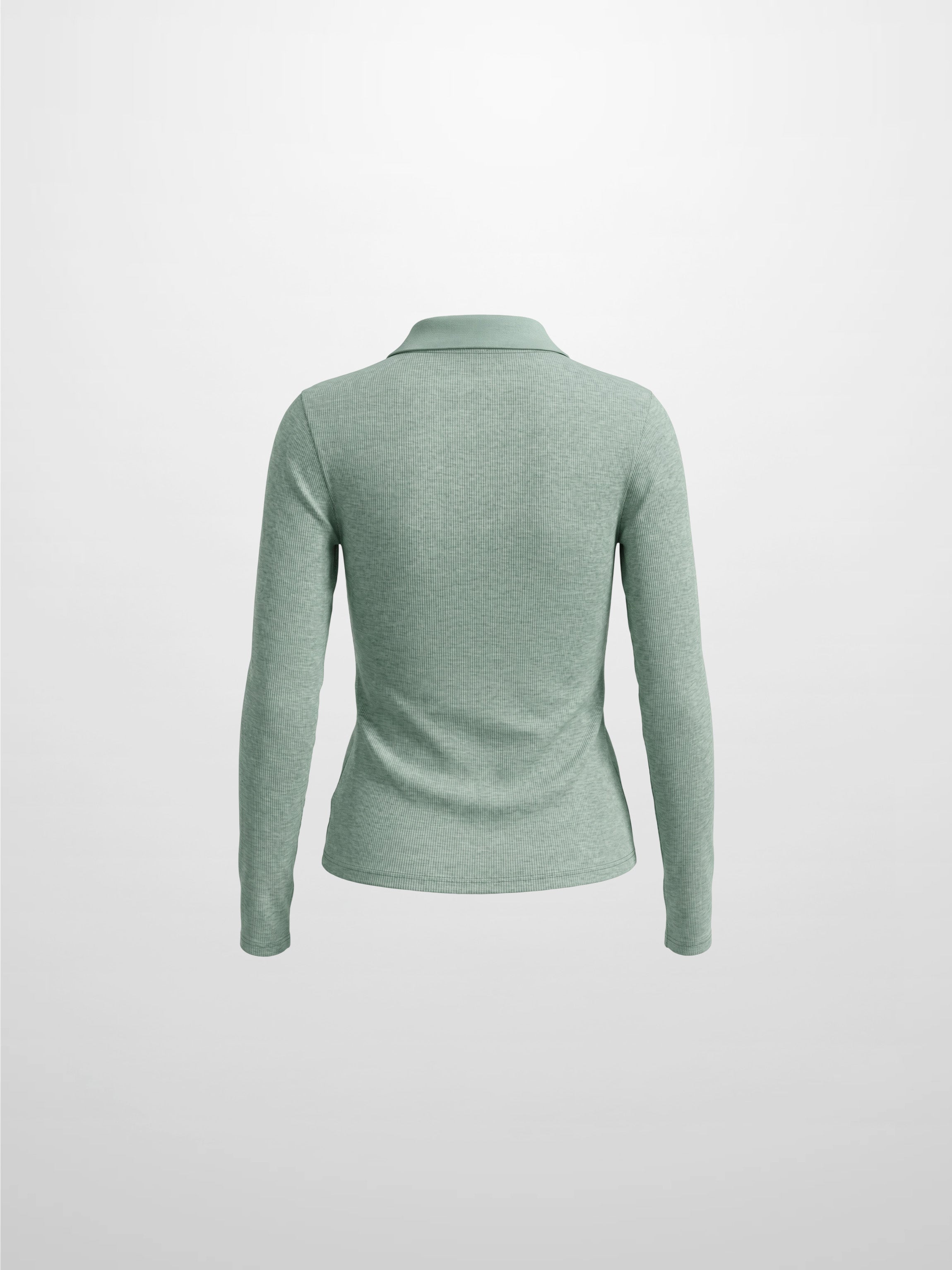 Heathered Collared Tee-Aqua