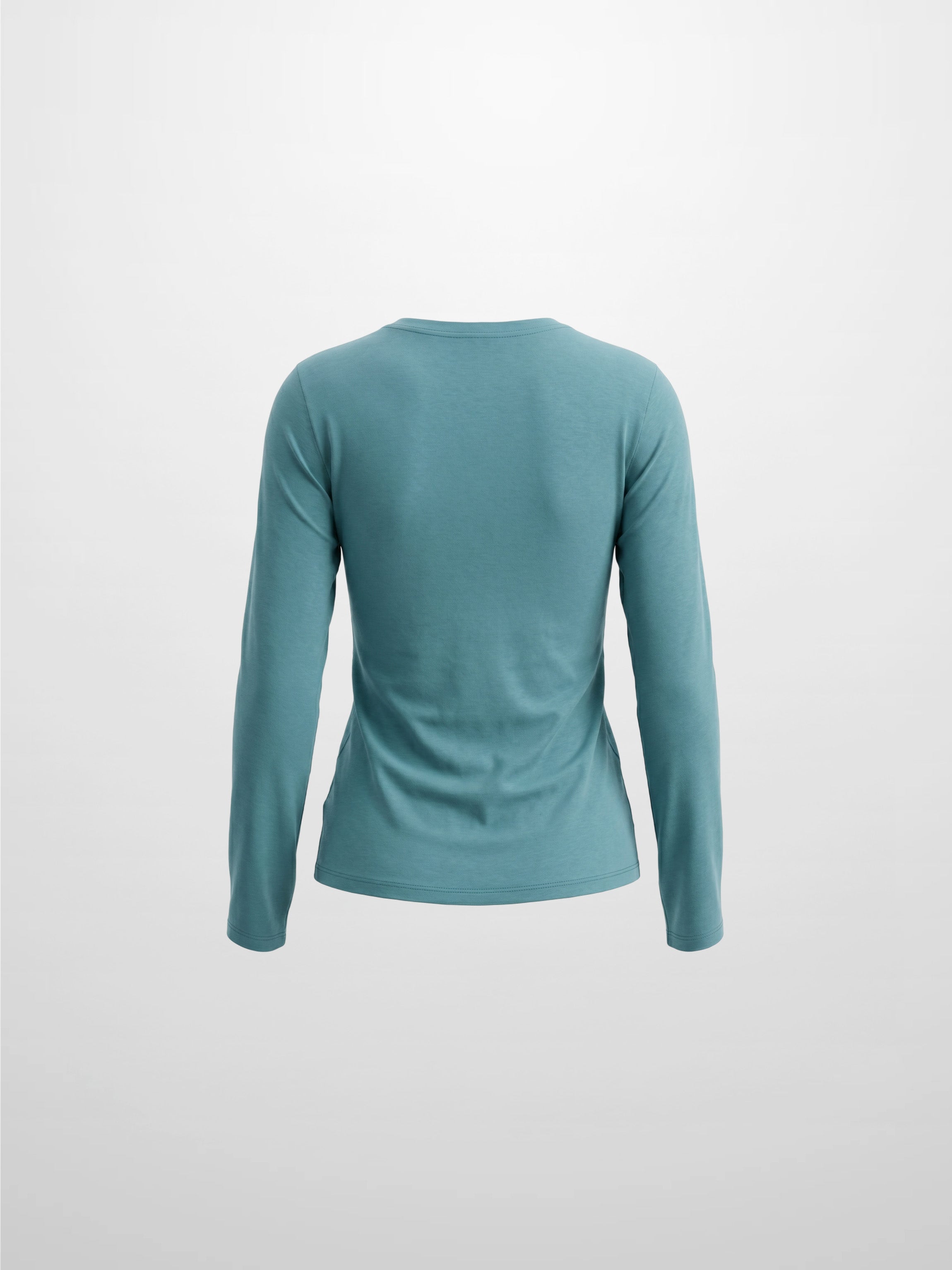 Center Seam High V Tee-Teal