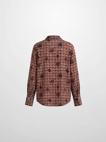 Plaid Blouse - Plaid Floral