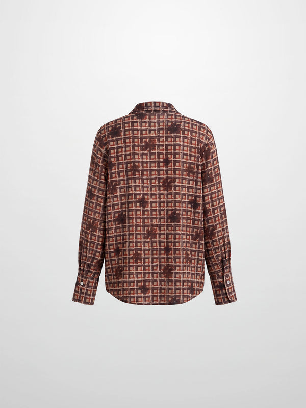 Plaid Blouse - Plaid Floral