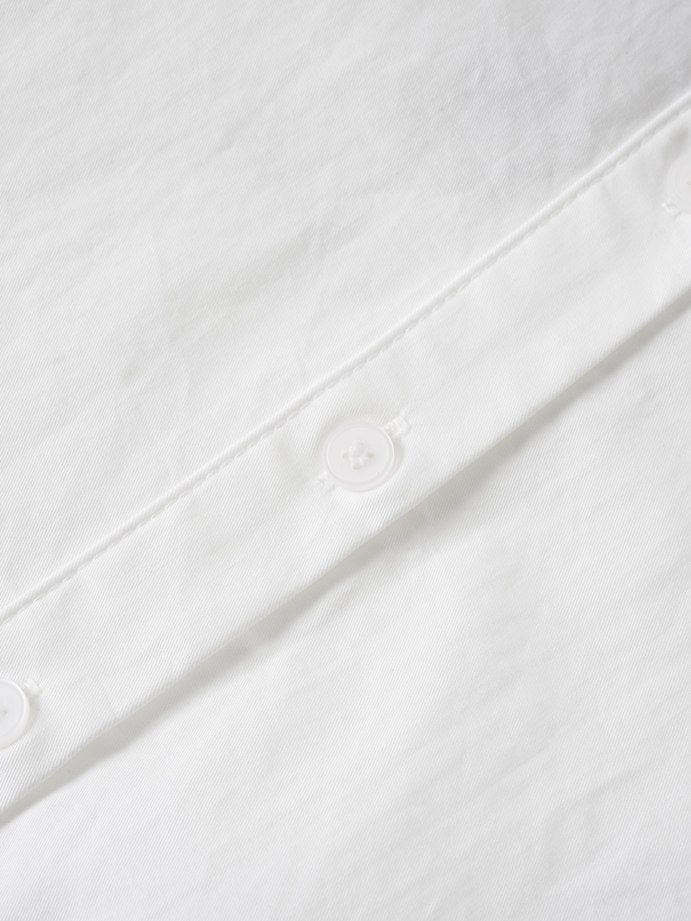 Embroidered Collar Button Down Blouse-White