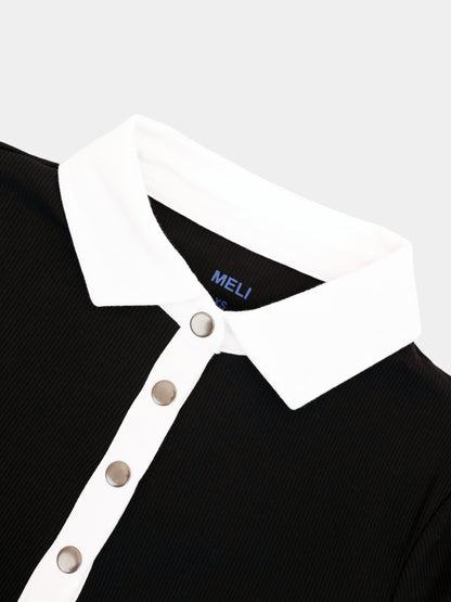 White Collar Polo-Black