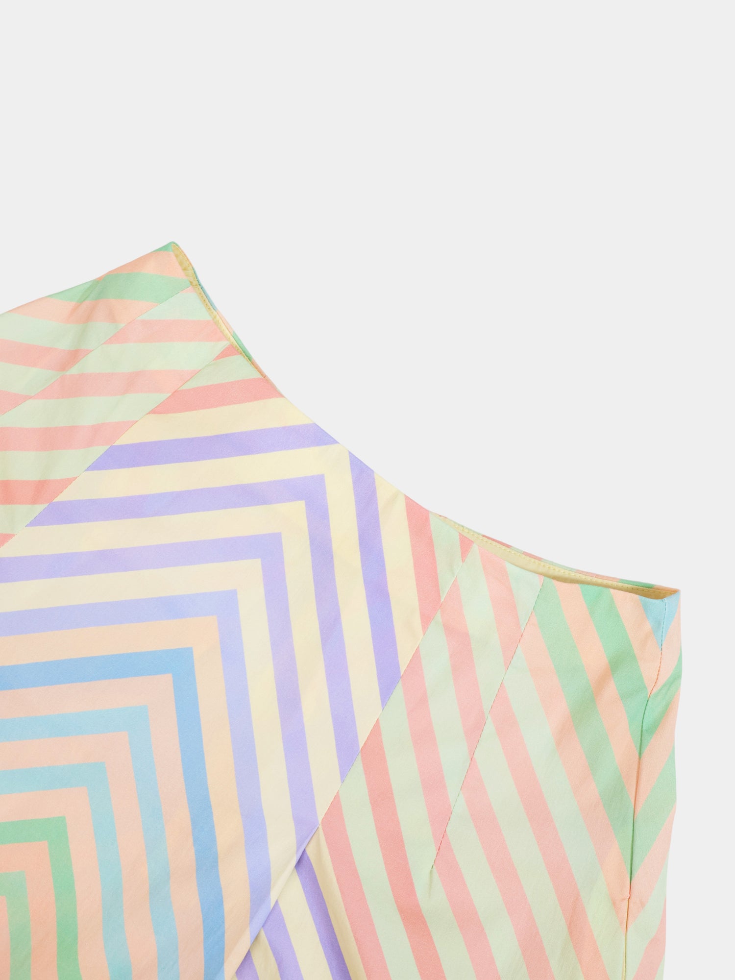 High Waisted Printed Skirt-Pastel Stripe
