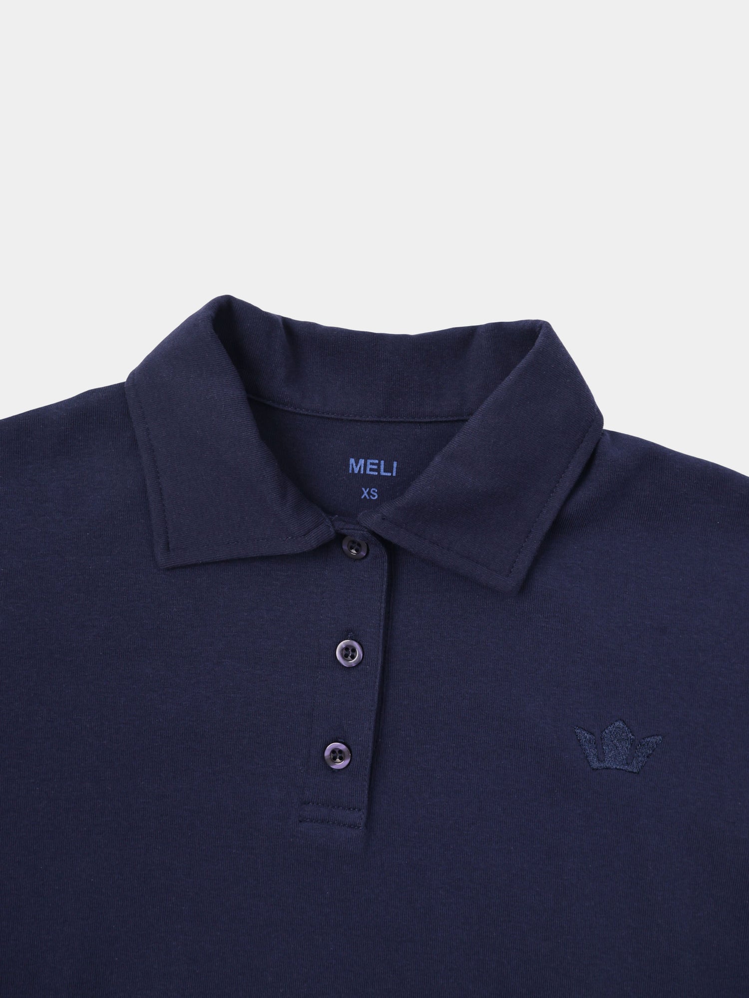Collared Bomber Tee-Navy