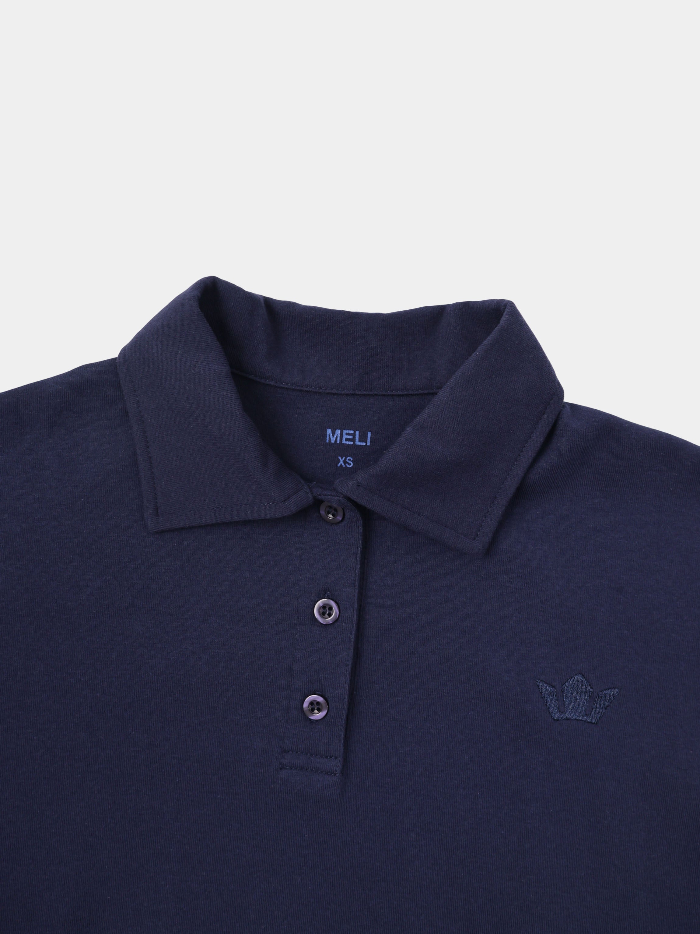 Collared Bomber Tee-Navy